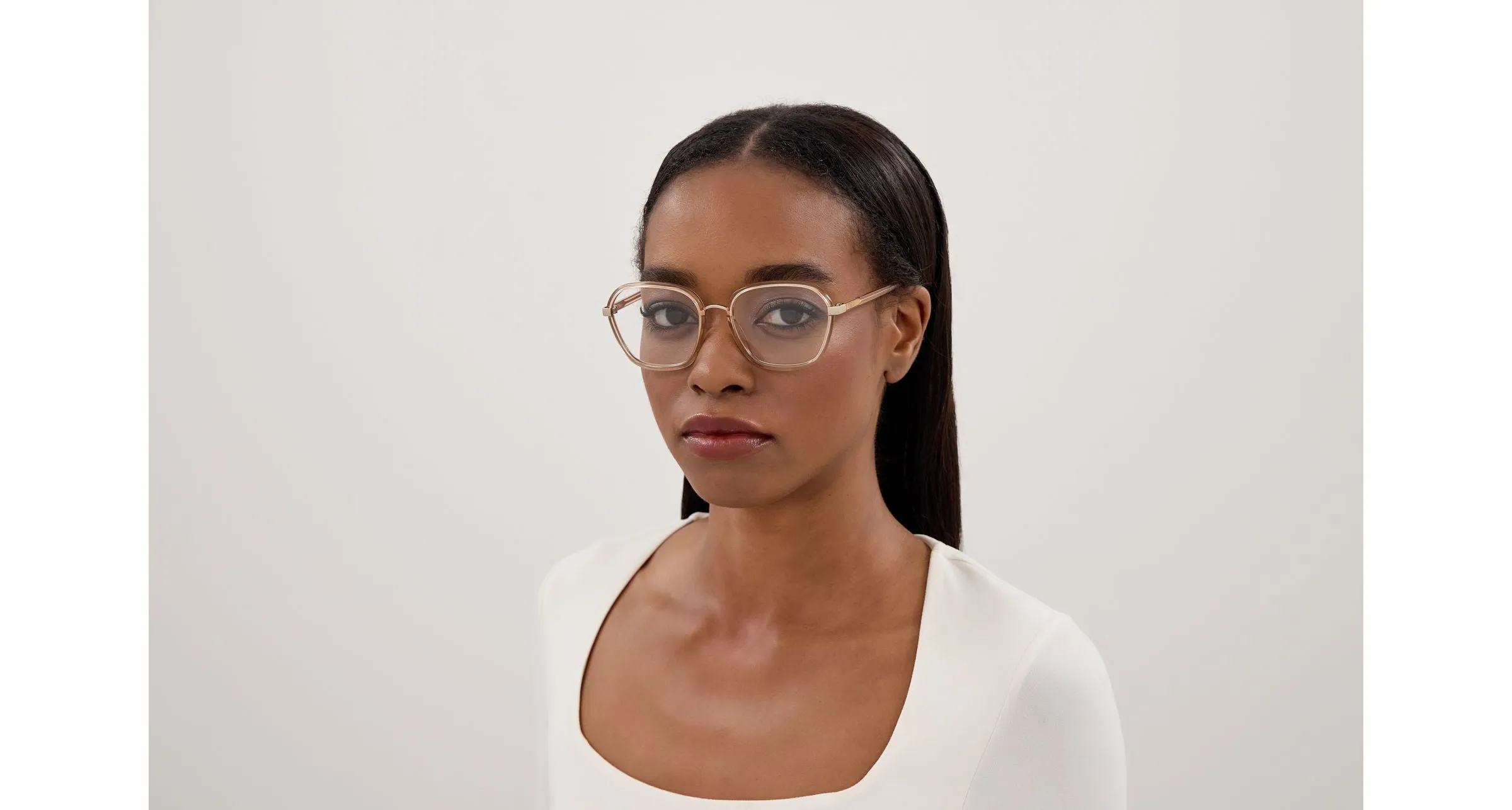 Chloé CH0309O 006 Montature da vista Bio-iniettato Arancione Trasparente Squadrata - immagine 4