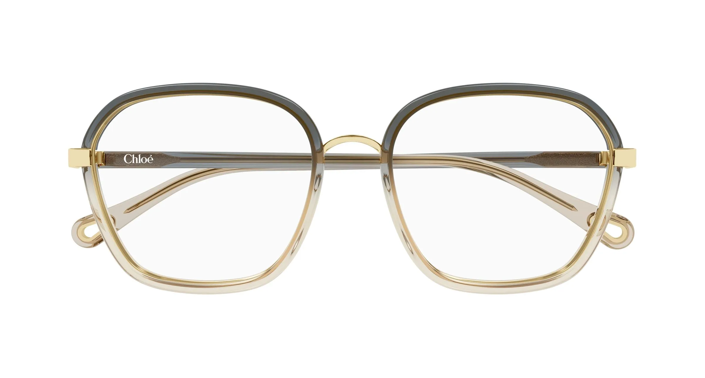 Chloé CH0309O 005 Montature da vista Bio-iniettato Grigio Trasparente Squadrata - immagine 2