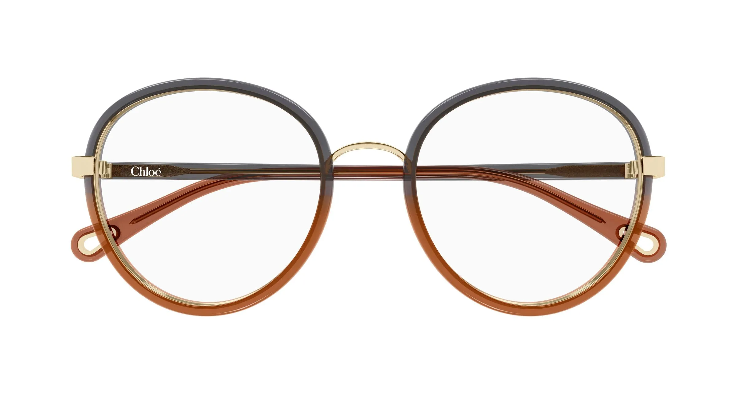 Chloé CH0308O 007 Montature da vista Bio-iniettato Nero Trasparente Rotonda - immagine 2