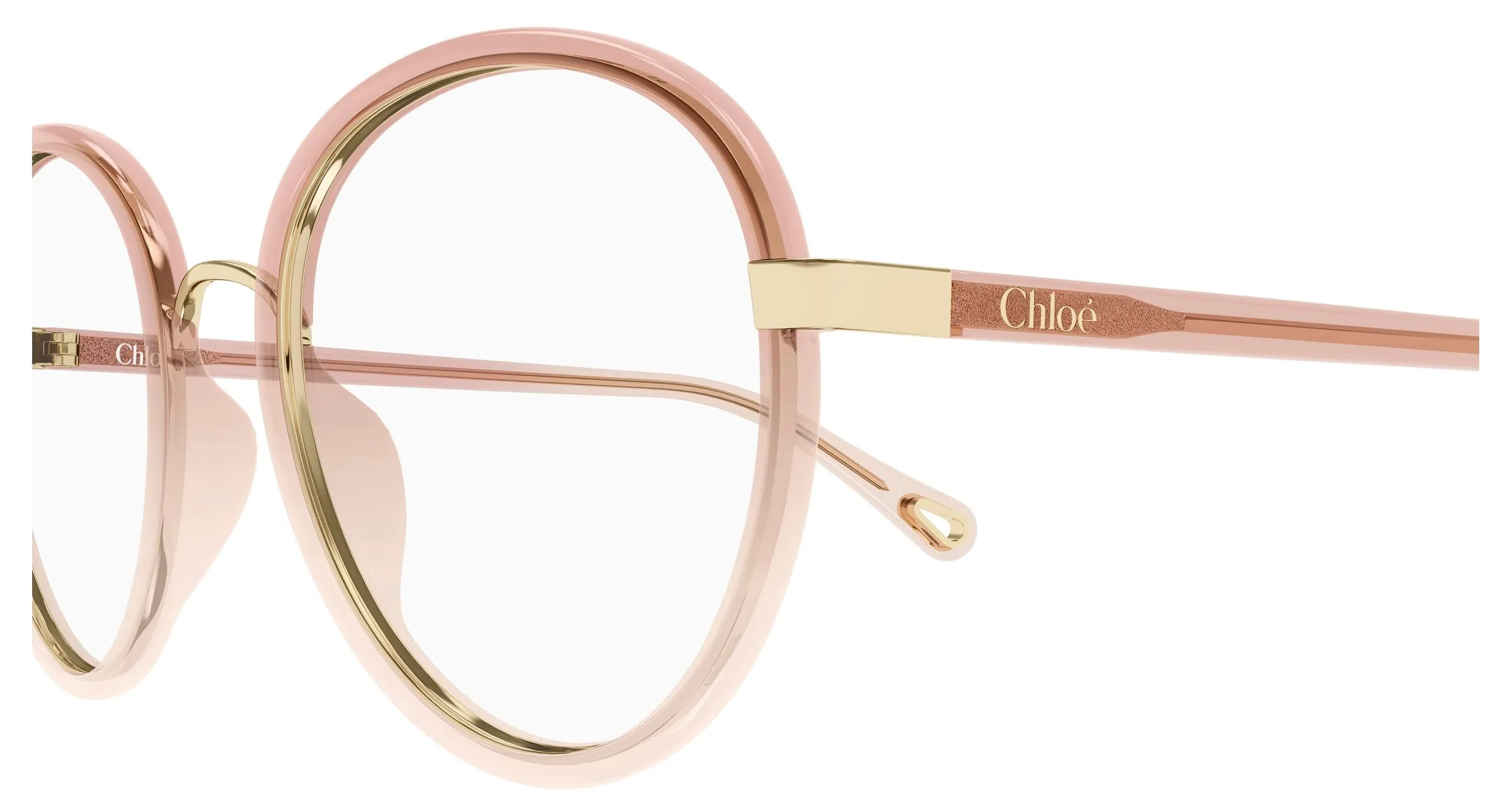 Chloé CH0308O 006 Montature da vista Bio-iniettato Arancione Trasparente Rotonda - immagine 3