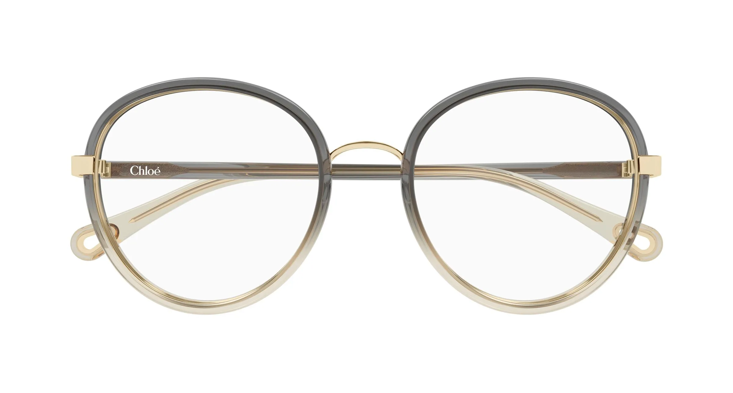 Chloé CH0308O 005 Montature da vista Bio-iniettato Grigio Trasparente Rotonda - immagine 2