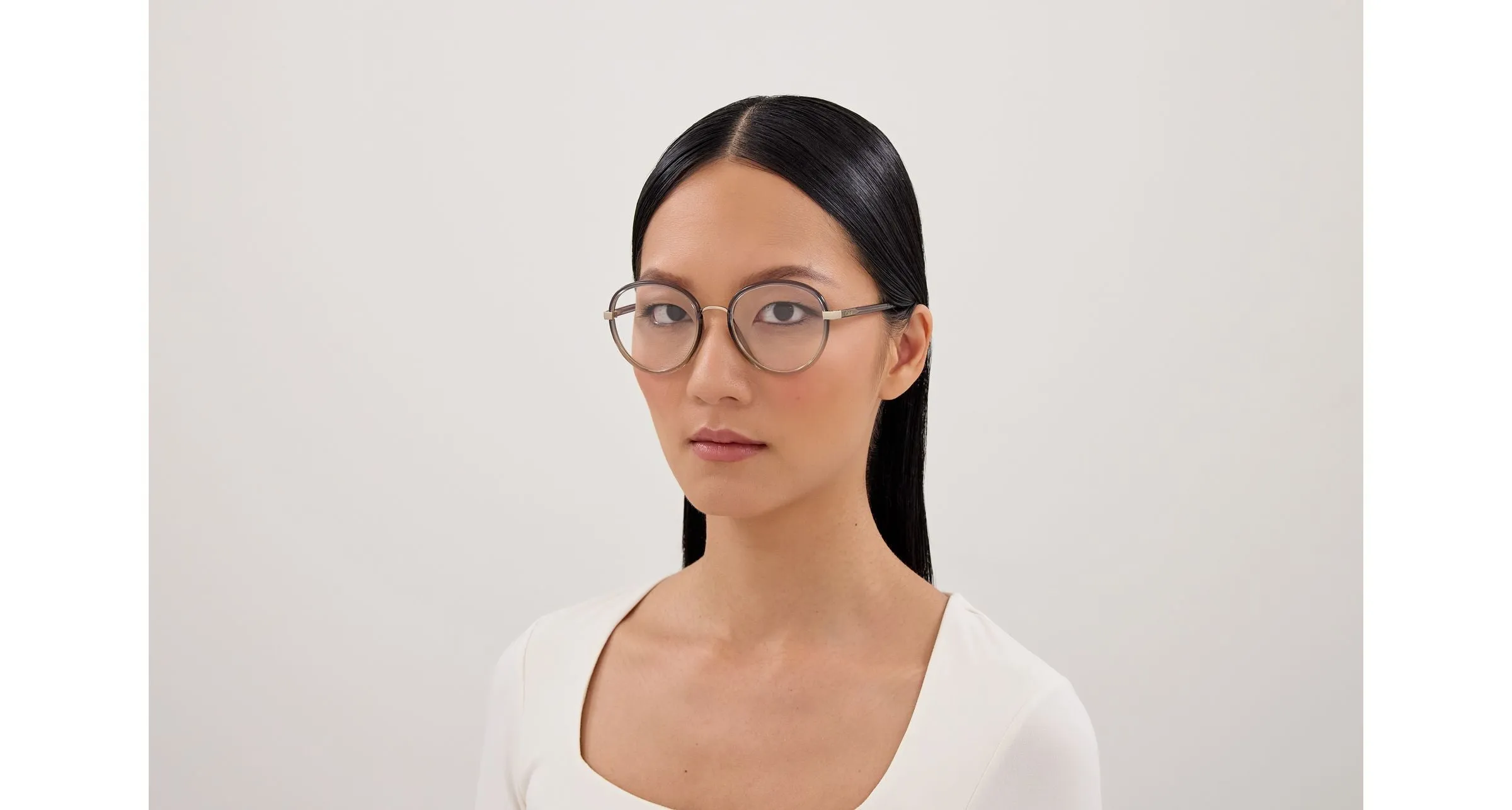 Chloé CH0308O 005 Montature da vista Bio-iniettato Grigio Trasparente Rotonda - immagine 4