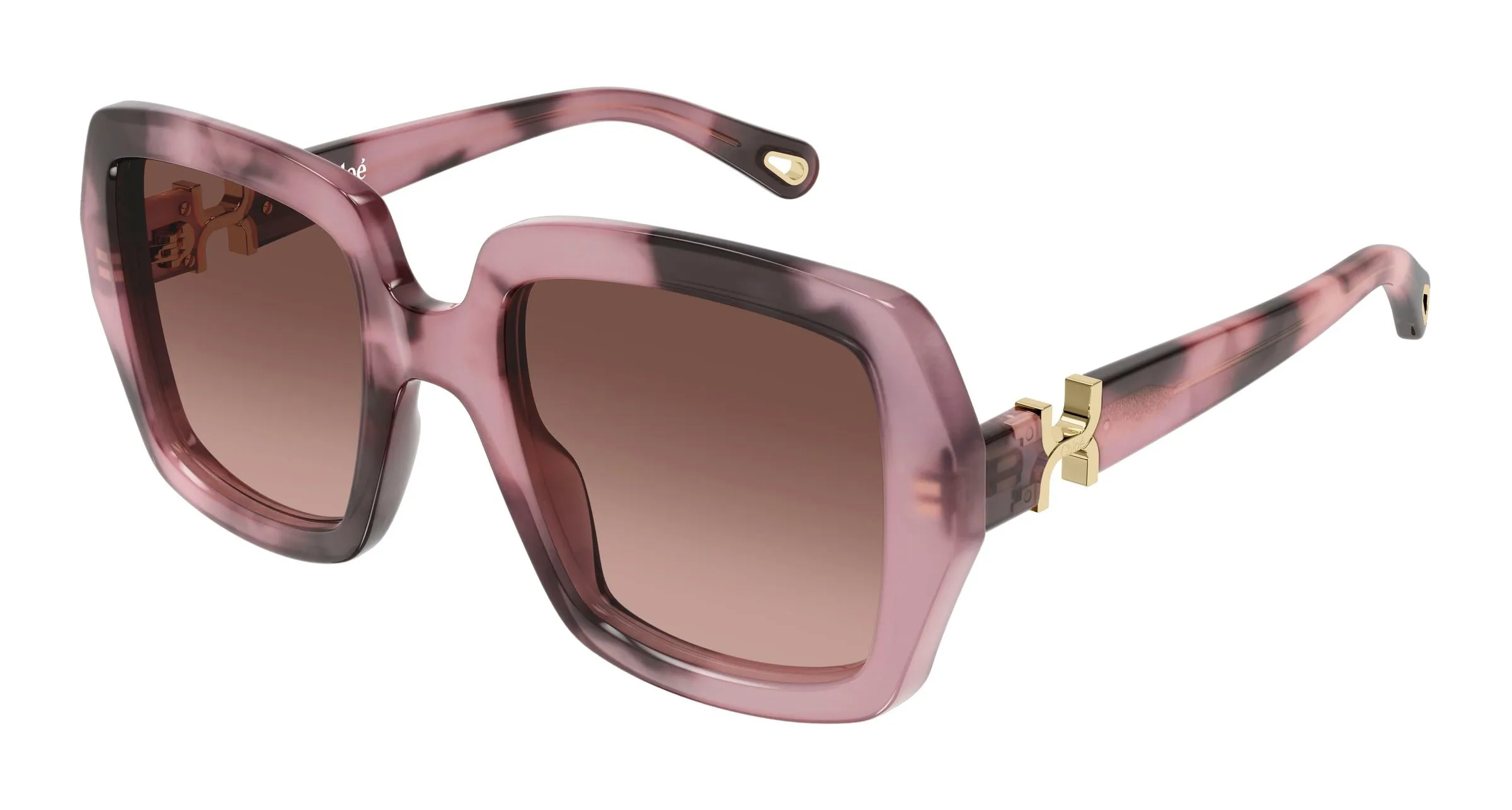Chloé CH0301S 007 Occhiali da sole Acetato Havana Marrone Squadrata Sfumato - immagine 1