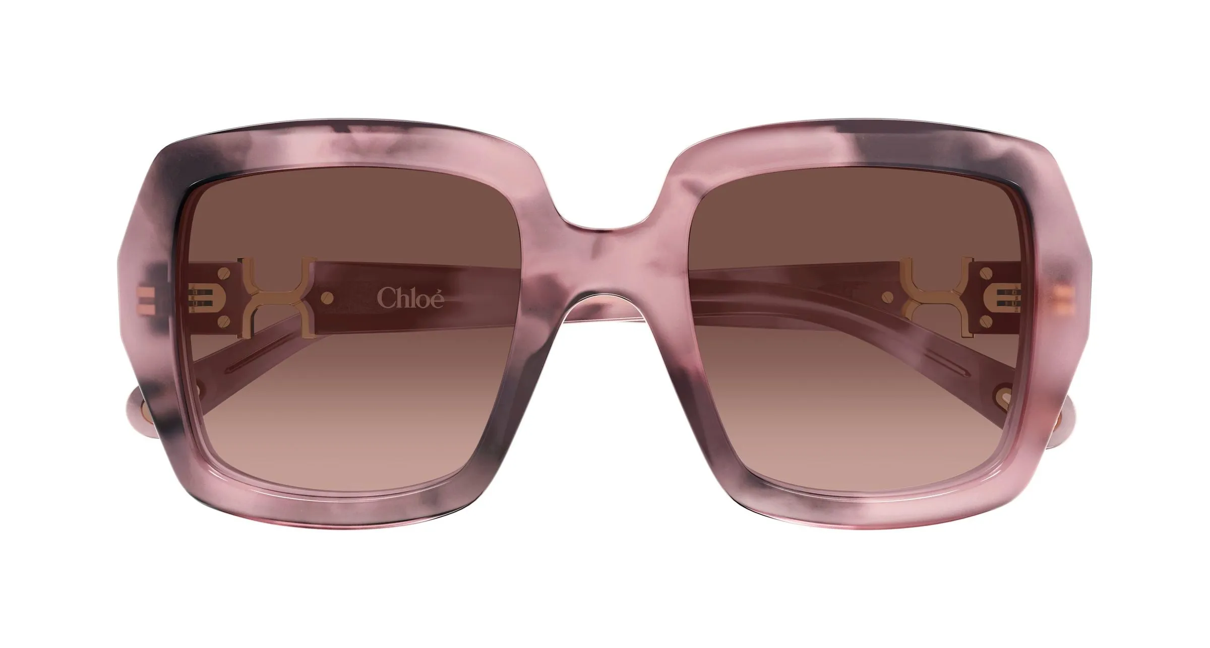 Chloé CH0301S 007 Occhiali da sole Acetato Havana Marrone Squadrata Sfumato - immagine 2
