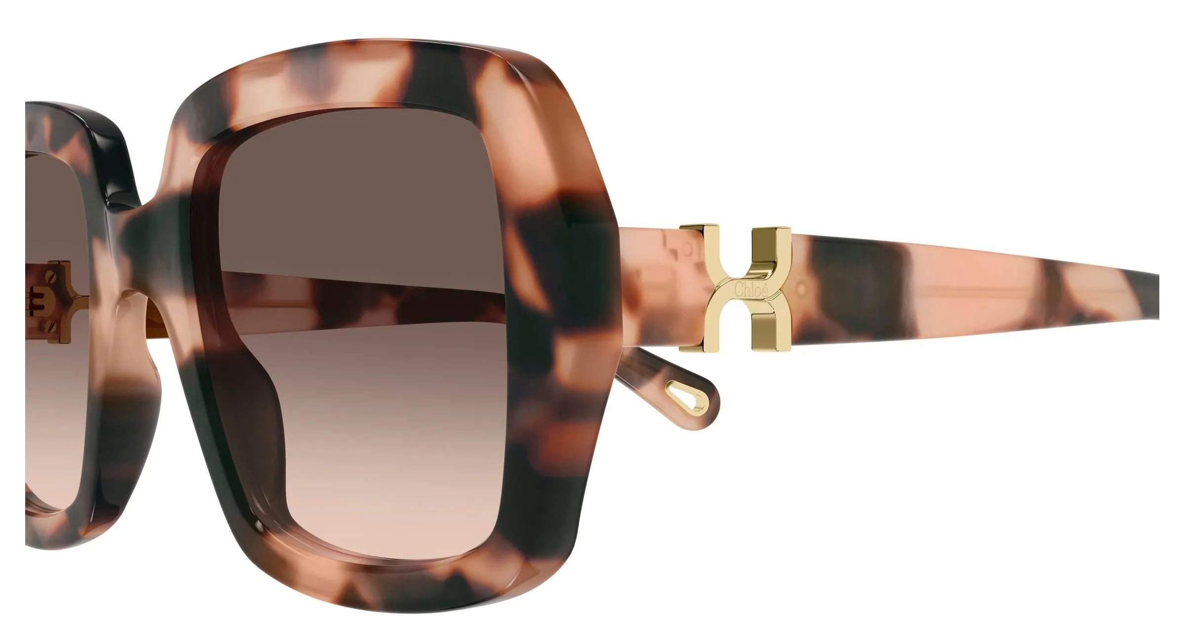 Chloé CH0301S 006 Occhiali da sole Acetato Havana Marrone Squadrata Sfumato - immagine 3