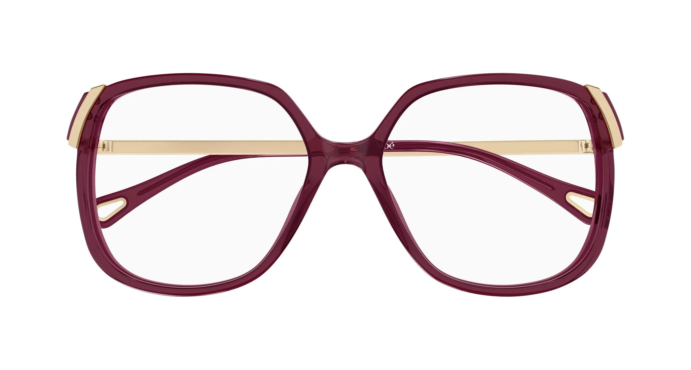 Chloé CH0287O 011 Montature da vista Acetato Bordeaux Trasparente Squadrata - immagine 2