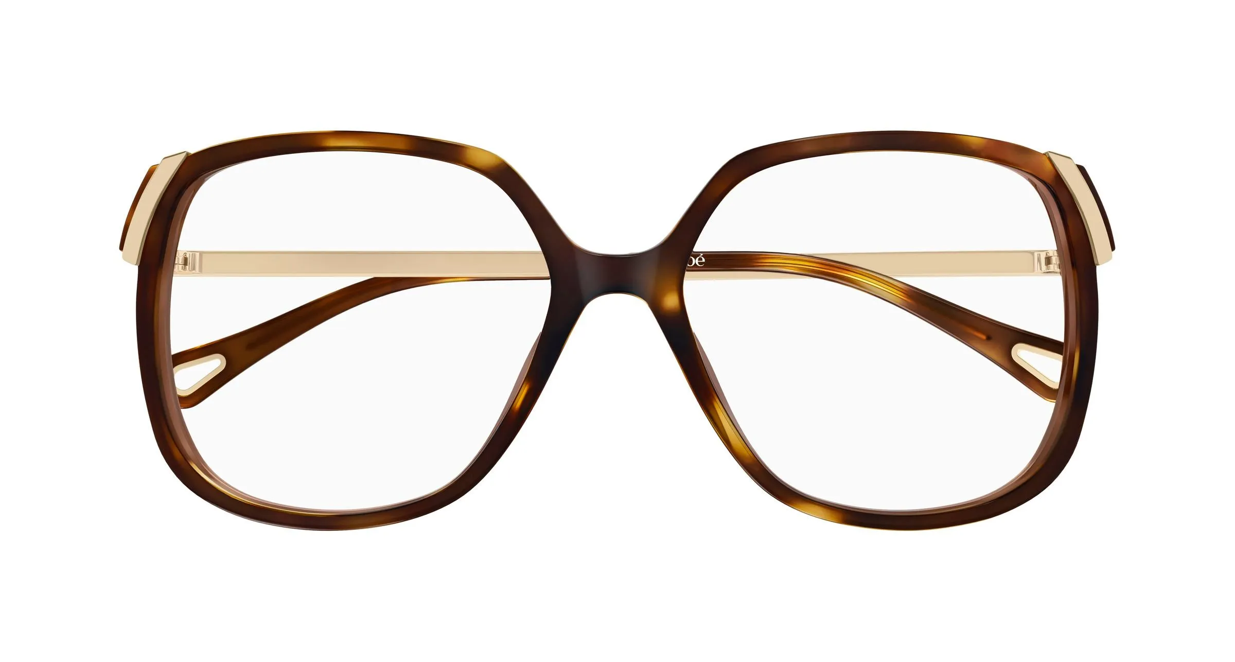 Chloé CH0287O 010 Montature da vista Acetato Havana Trasparente Squadrata - immagine 2