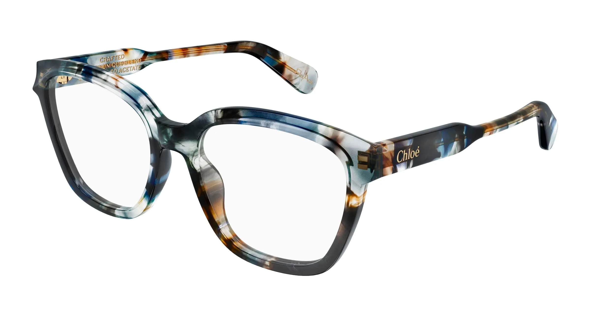 Chloé CH0265O 009 Montature da vista Acetato Grigio Trasparente Rotonda - immagine 1