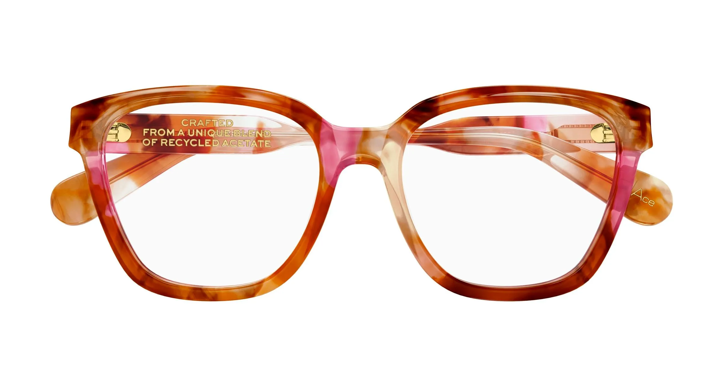 Chloé CH0265O 008 Montature da vista Acetato Havana Trasparente Rotonda - immagine 2