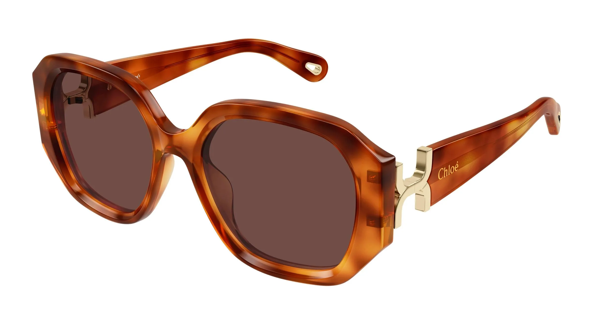 Chloé CH0236S 006 Occhiali da sole Acetato Havana Marrone Squadrata - immagine 1