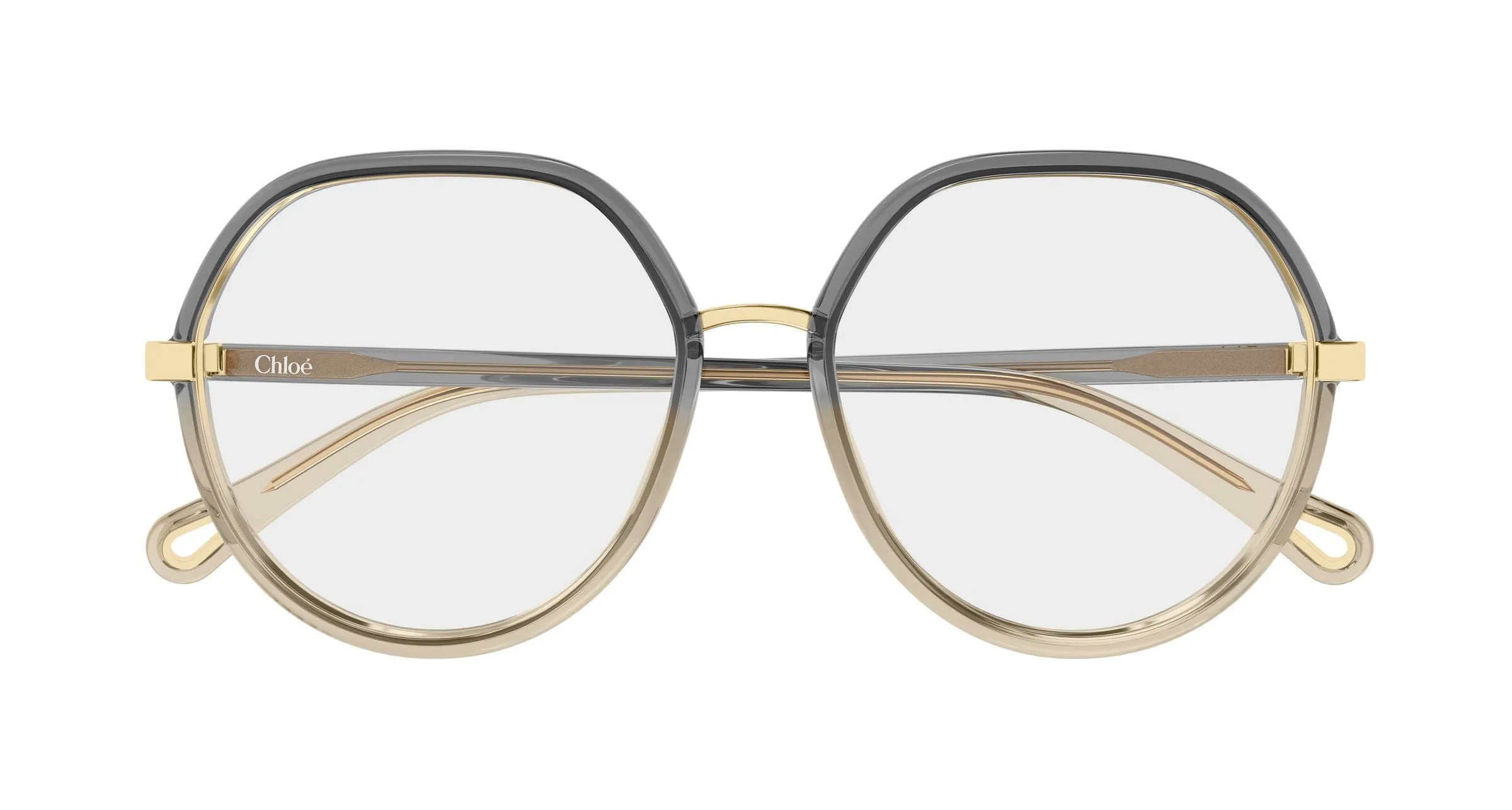 Chloé CH0131O 012 Montature da vista Bio-iniettato Grigio Trasparente Pilot - immagine 2