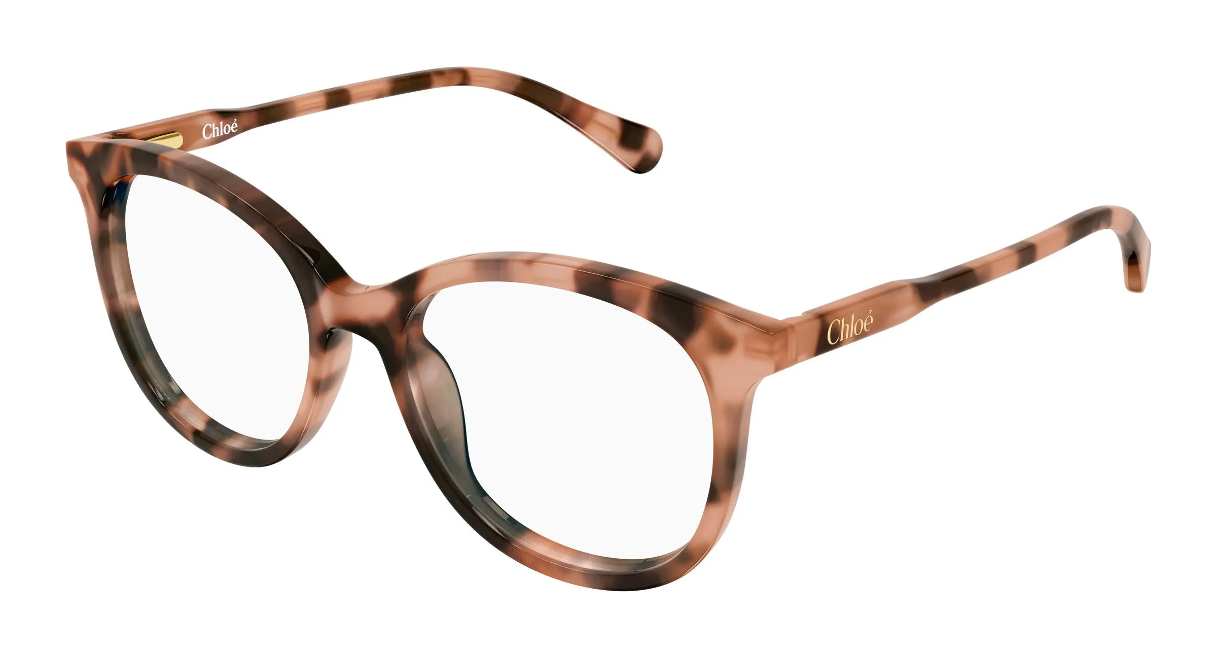 Chloé CC0028O 002 Montature da vista bambino Acetato Havana Trasparente Rotonda - immagine 1