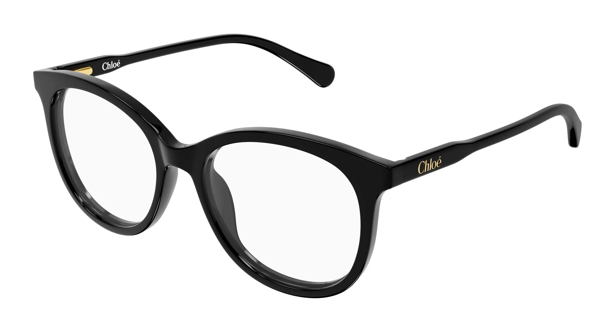 Chloé CC0028O 001 Montature da vista bambino Acetato Nero Trasparente Rotonda - immagine 1