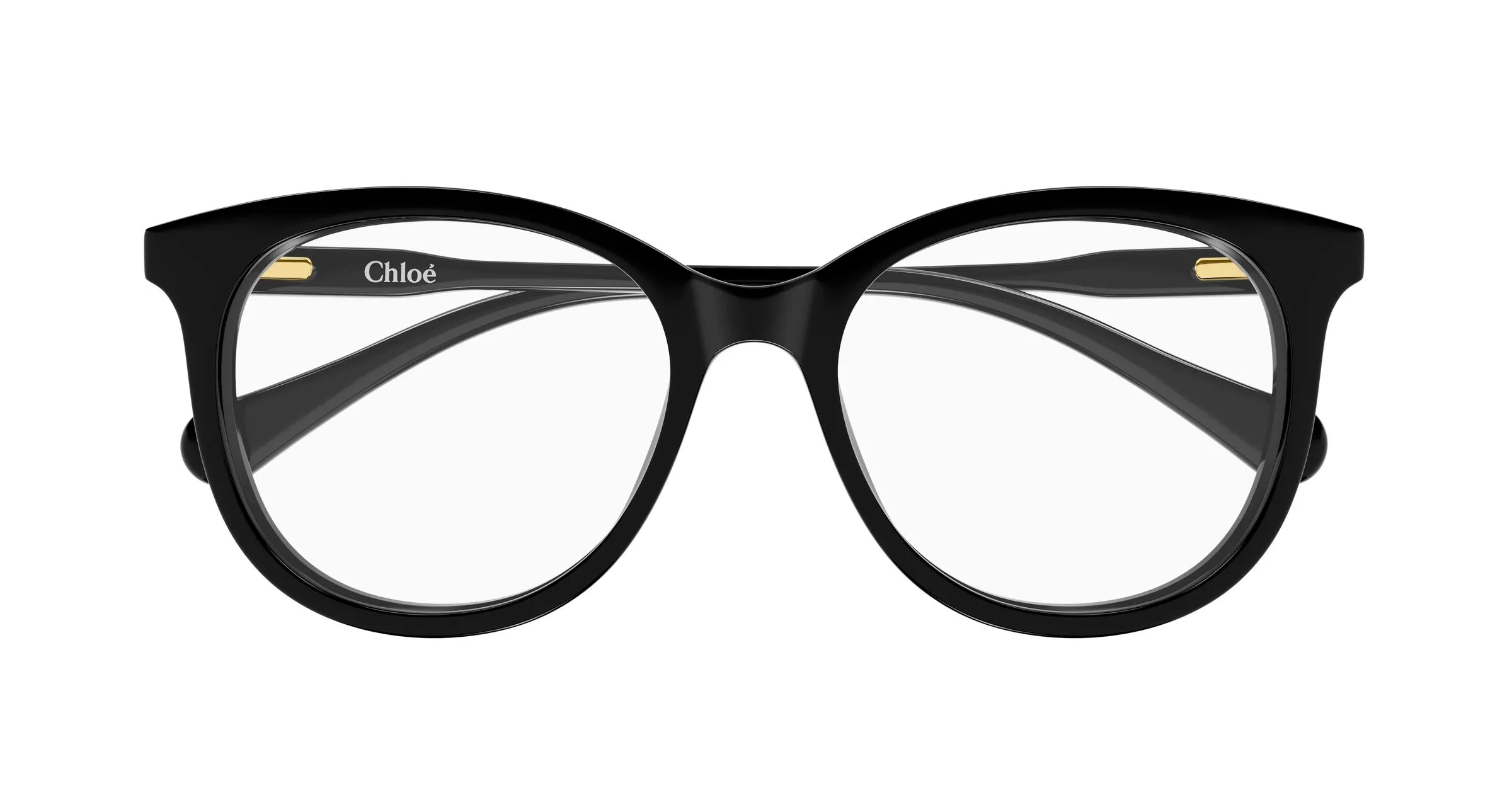 Chloé CC0028O 001 Montature da vista bambino Acetato Nero Trasparente Rotonda - immagine 2