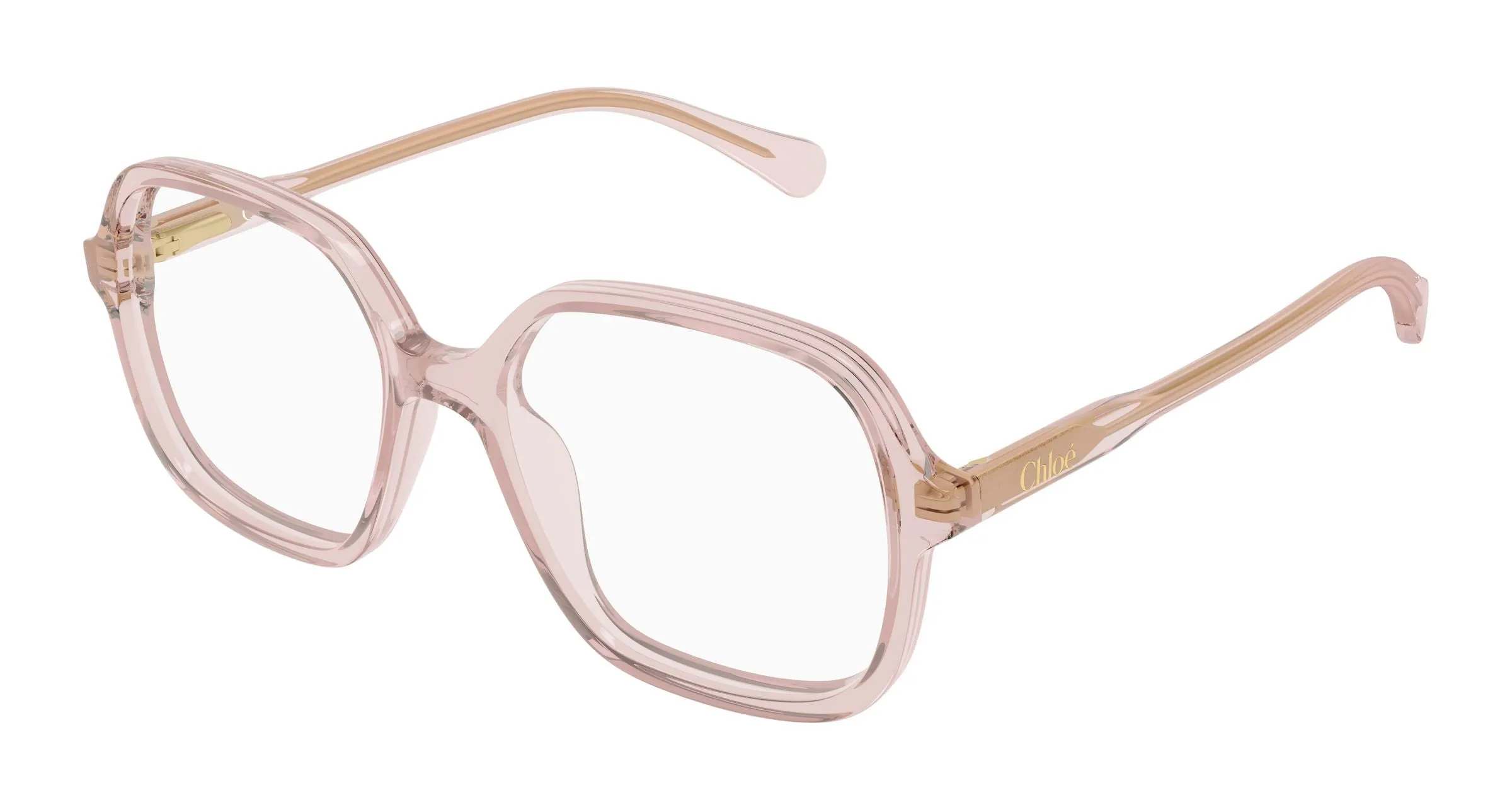 Chloé CC0027O 004 Montature da vista bambino Acetato Rosa Trasparente Geometrica - immagine 1