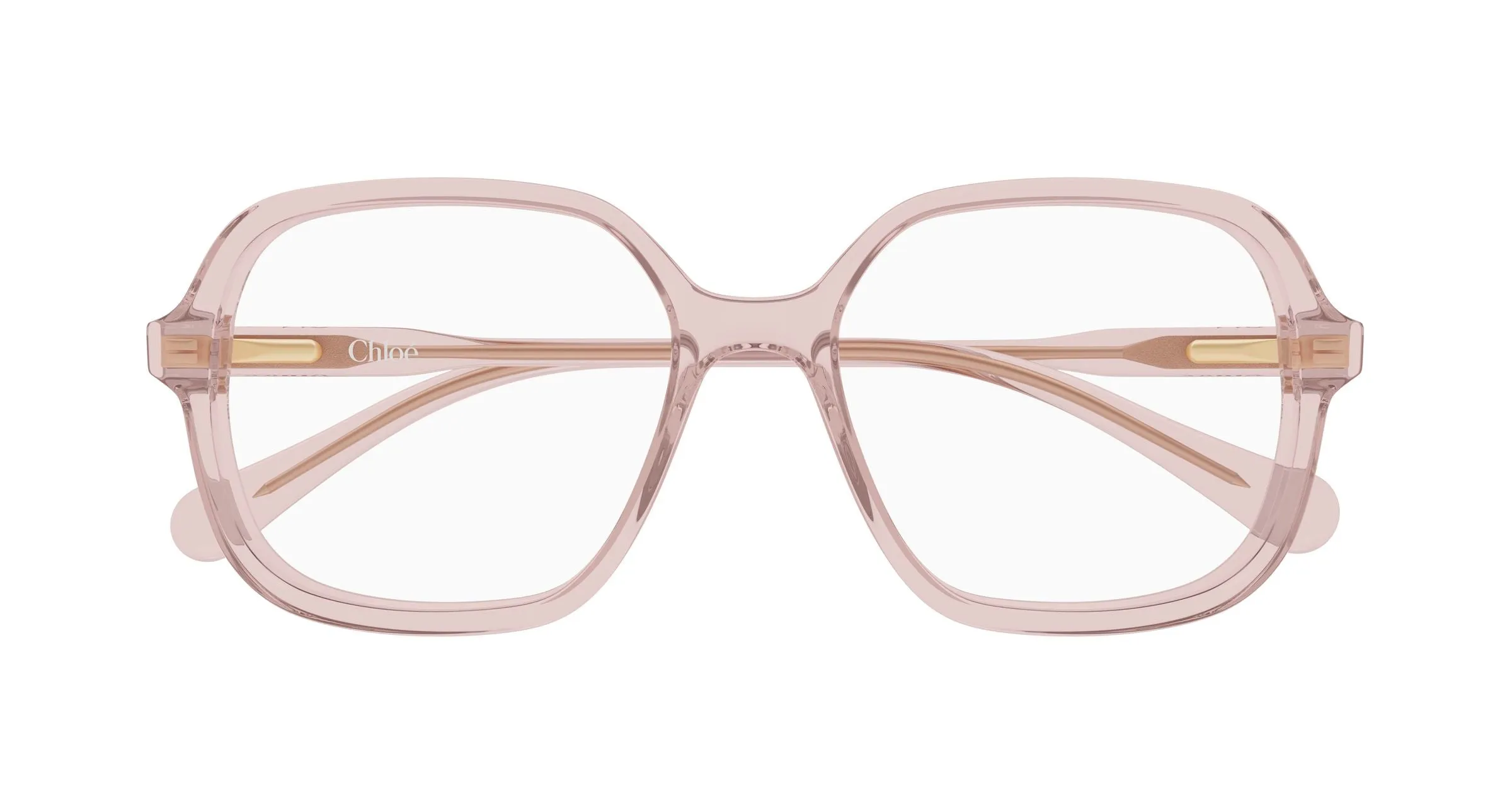 Chloé CC0027O 004 Montature da vista bambino Acetato Rosa Trasparente Geometrica - immagine 2