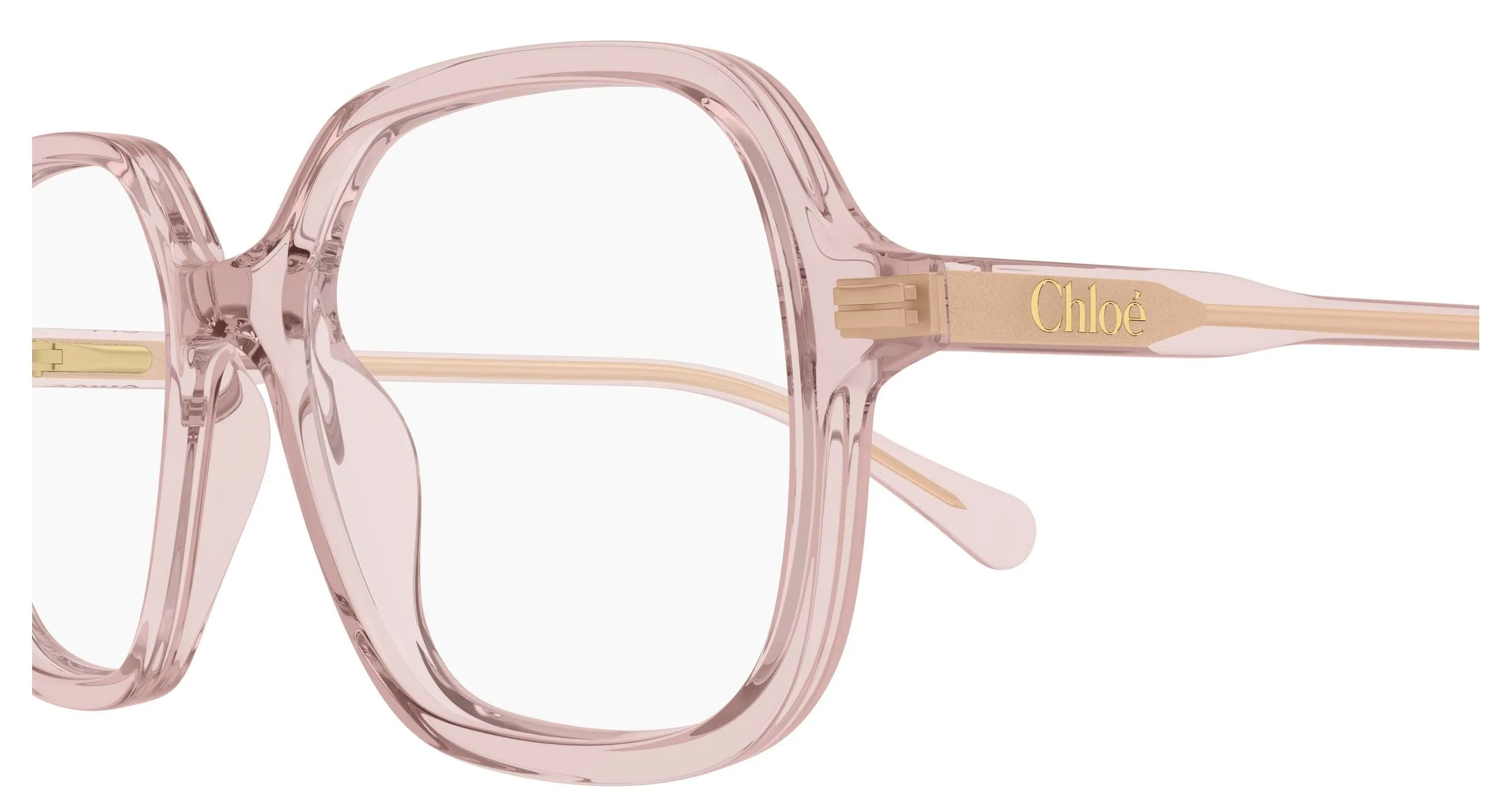 Chloé CC0027O 004 Montature da vista bambino Acetato Rosa Trasparente Geometrica - immagine 3