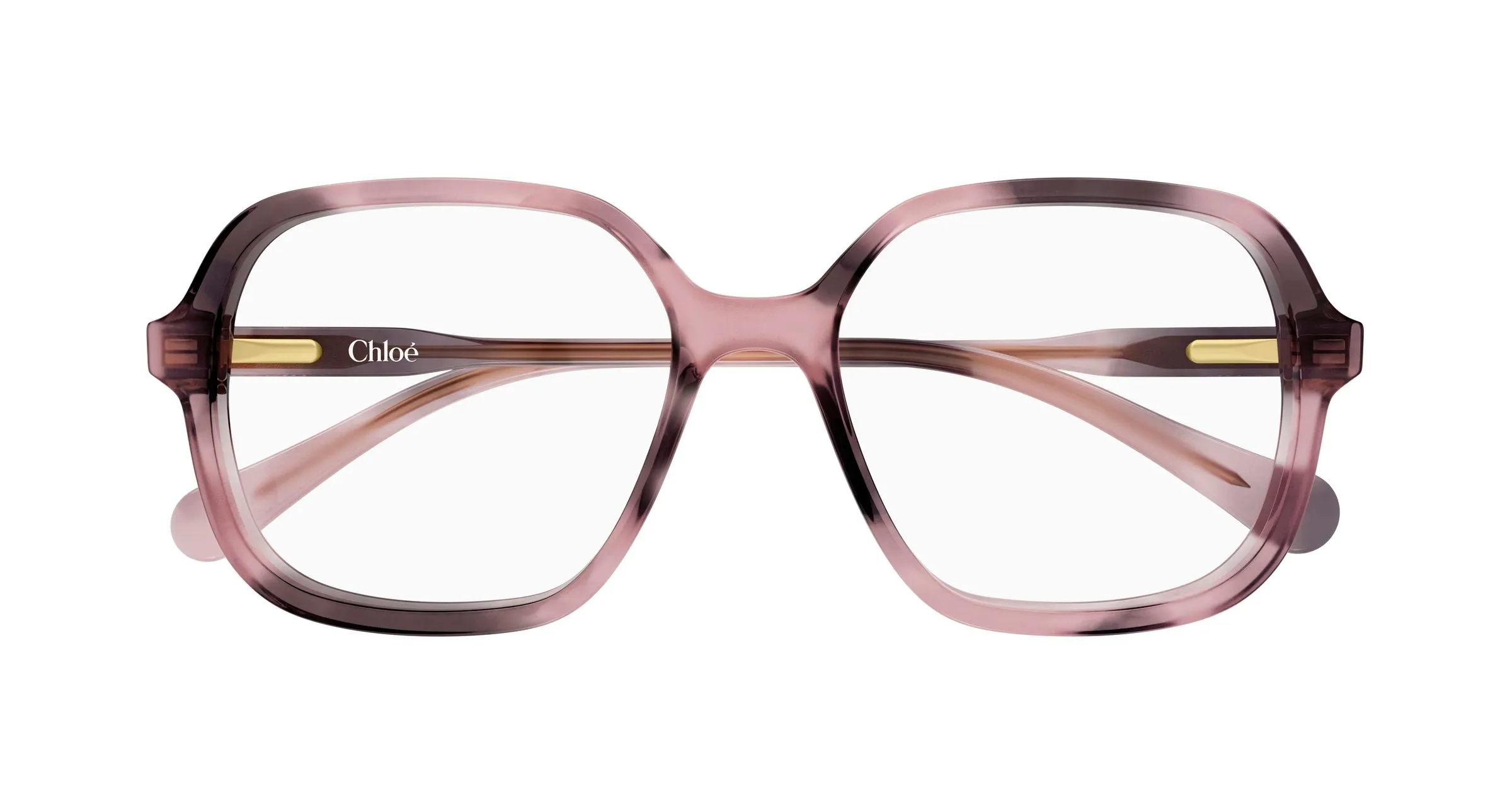Chloé CC0027O 002 Montature da vista bambino Acetato Havana Trasparente Geometrica - immagine 2