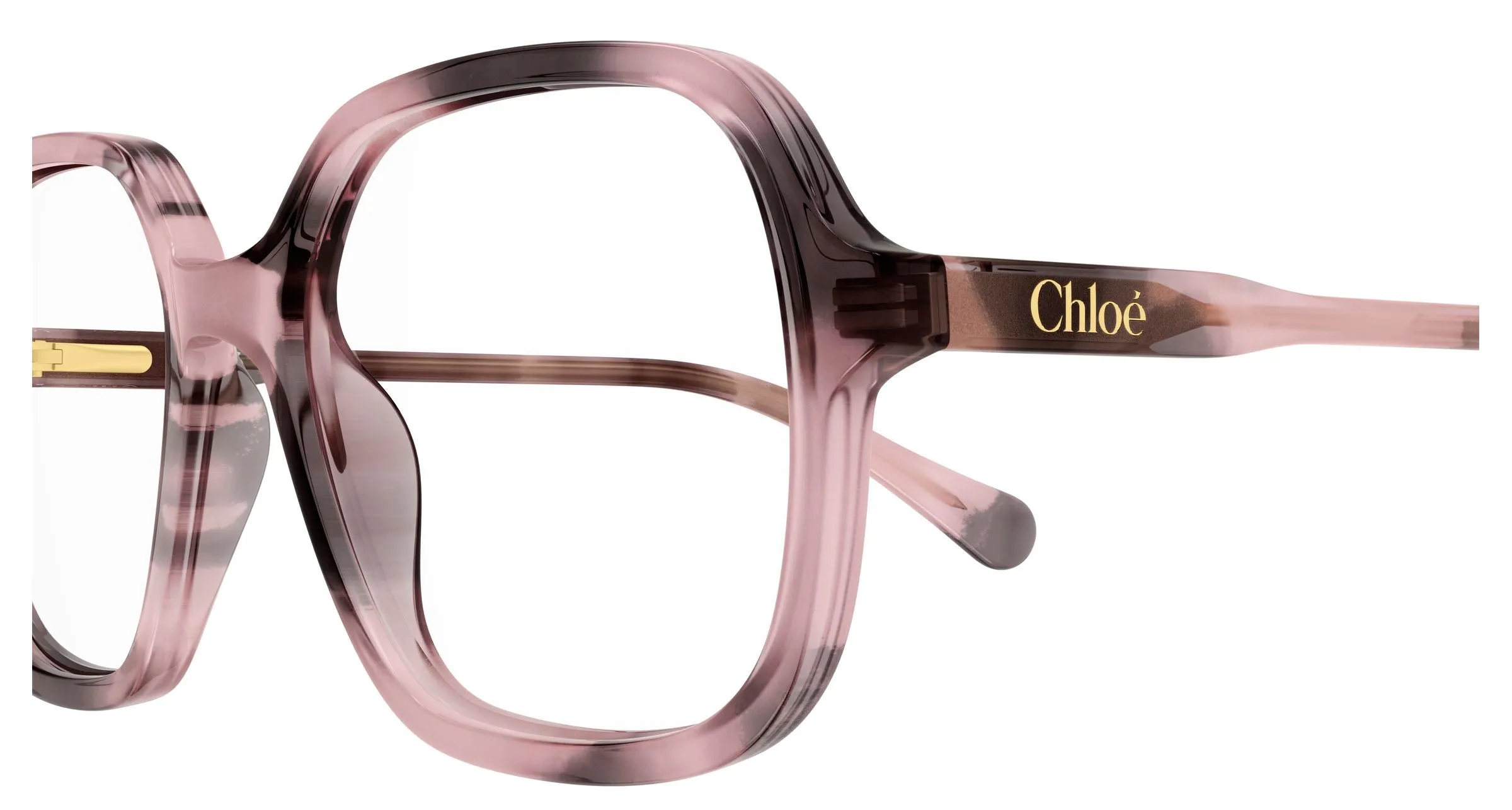 Chloé CC0027O 002 Montature da vista bambino Acetato Havana Trasparente Geometrica - immagine 3