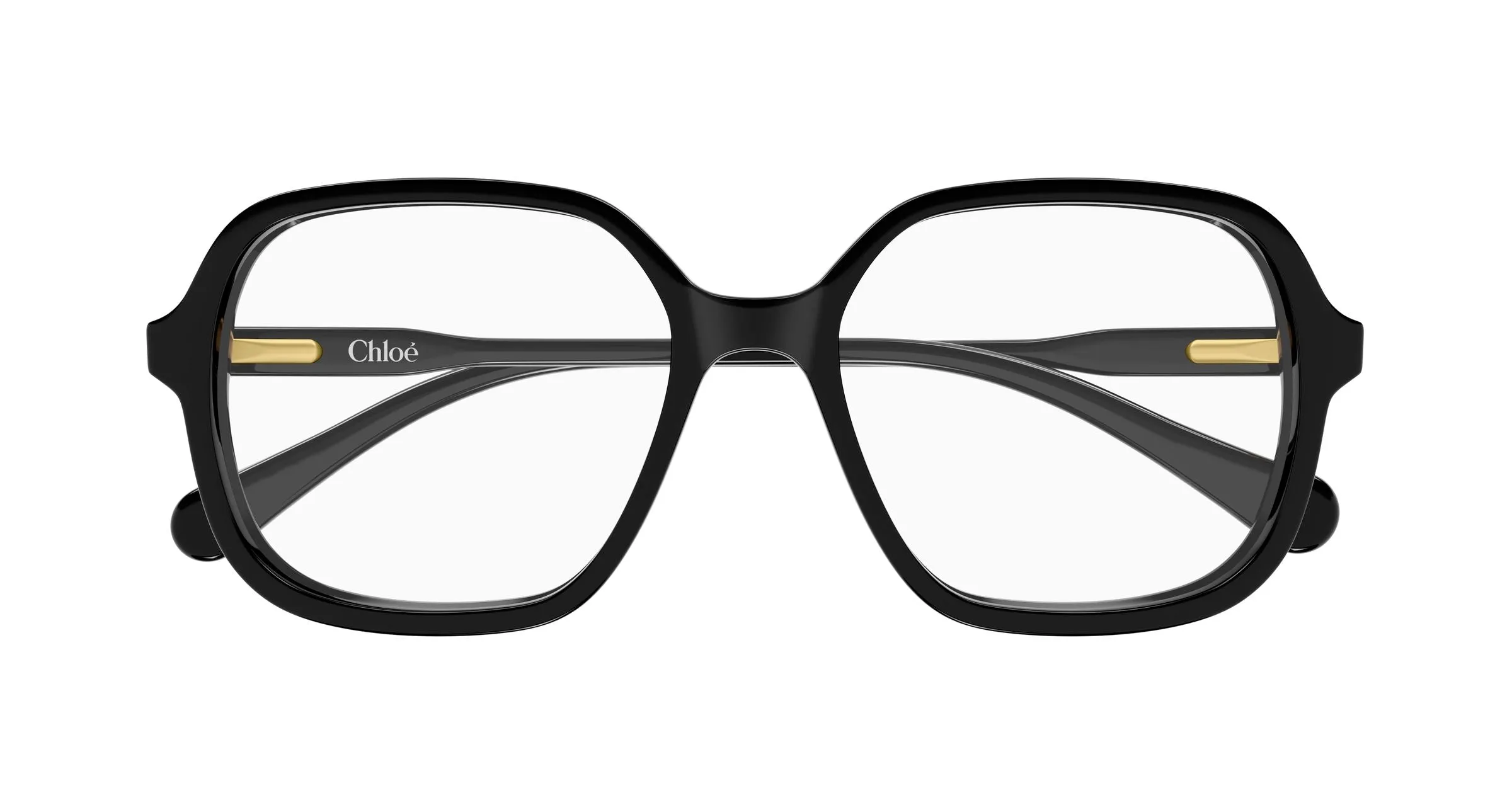 Chloé CC0027O 001 Montature da vista bambino Acetato Nero Trasparente Geometrica - immagine 2