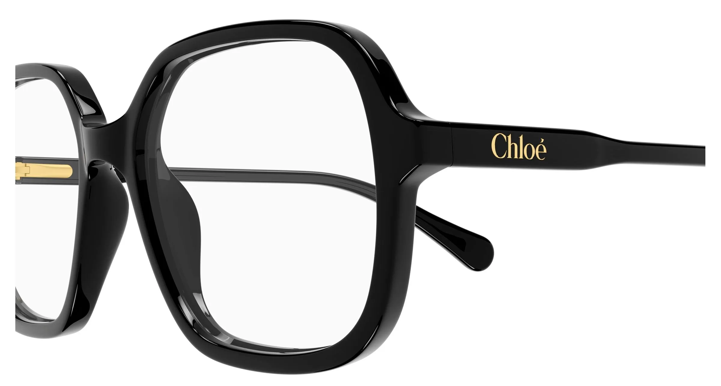 Chloé CC0027O 001 Montature da vista bambino Acetato Nero Trasparente Geometrica - immagine 3