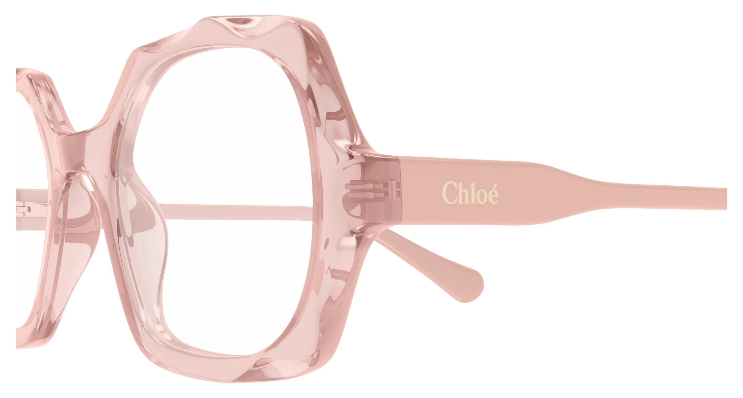 Chloé CC0026O 002 Montature da vista bambino Acetato Rosso Trasparente Squadrata - immagine 3