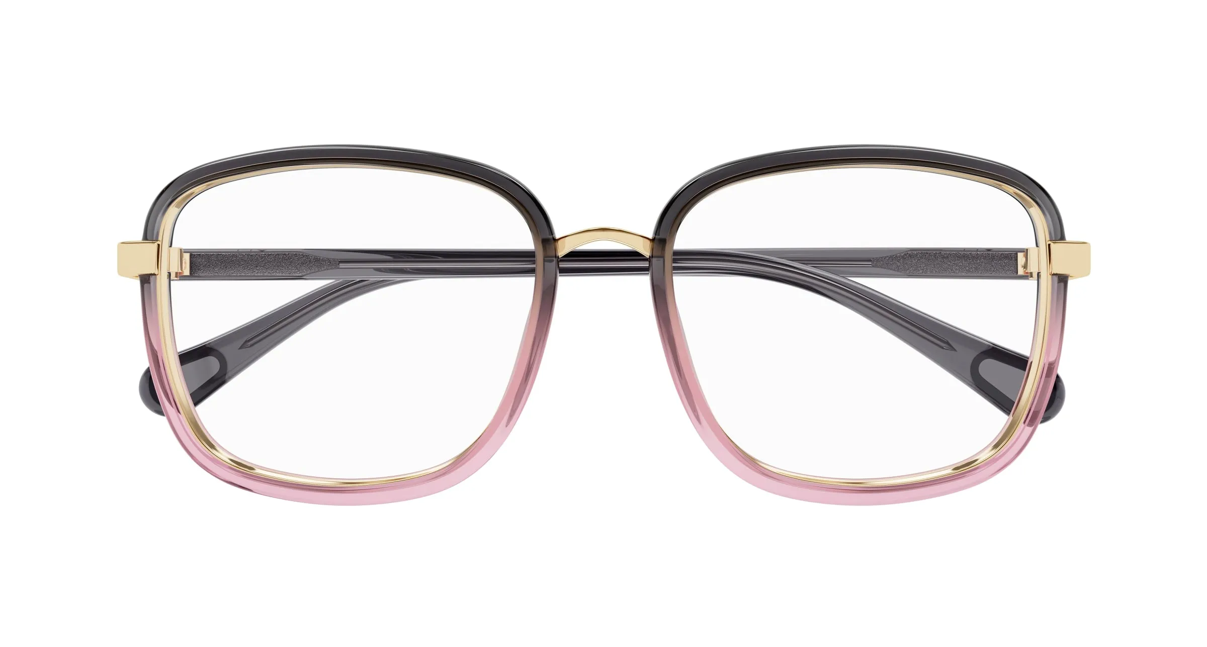 Chloé CC0025O 004 Montature da vista bambino Bio-iniettato Grigio Trasparente Squadrata - immagine 2
