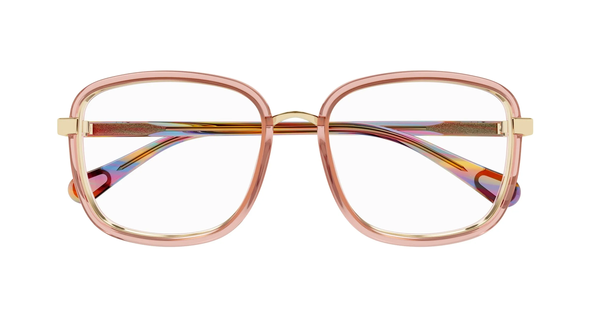Chloé CC0025O 001 Montature da vista bambino Bio-iniettato Rosa Blu Squadrata - immagine 2