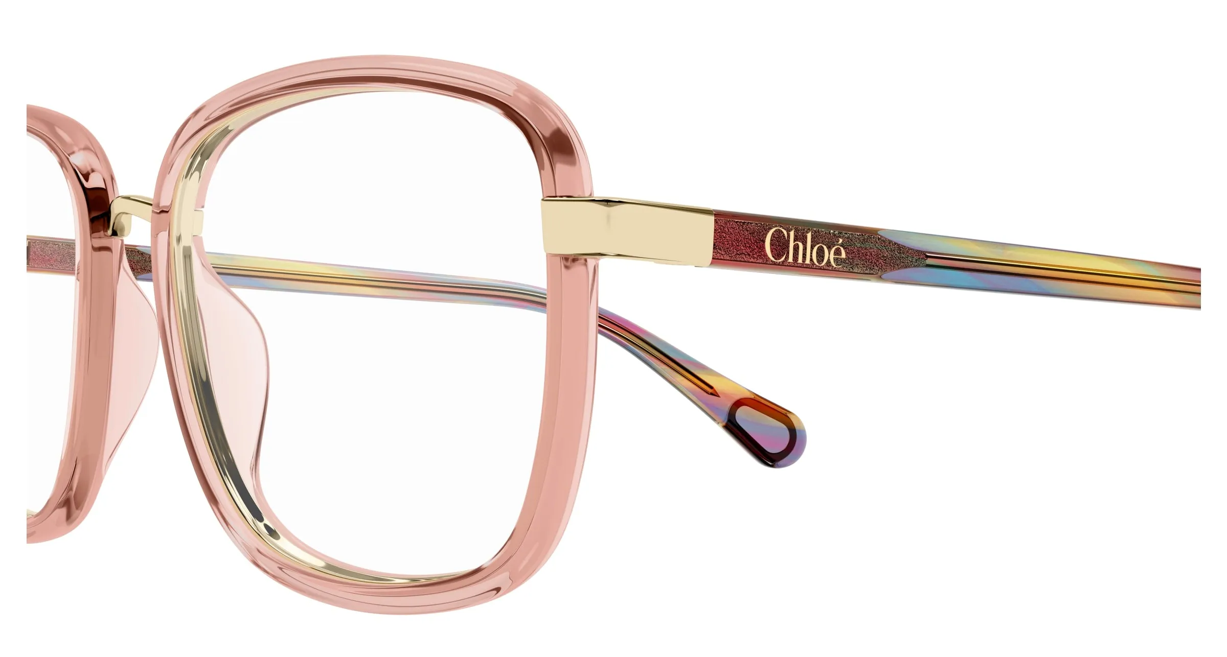 Chloé CC0025O 001 Montature da vista bambino Bio-iniettato Rosa Blu Squadrata - immagine 3