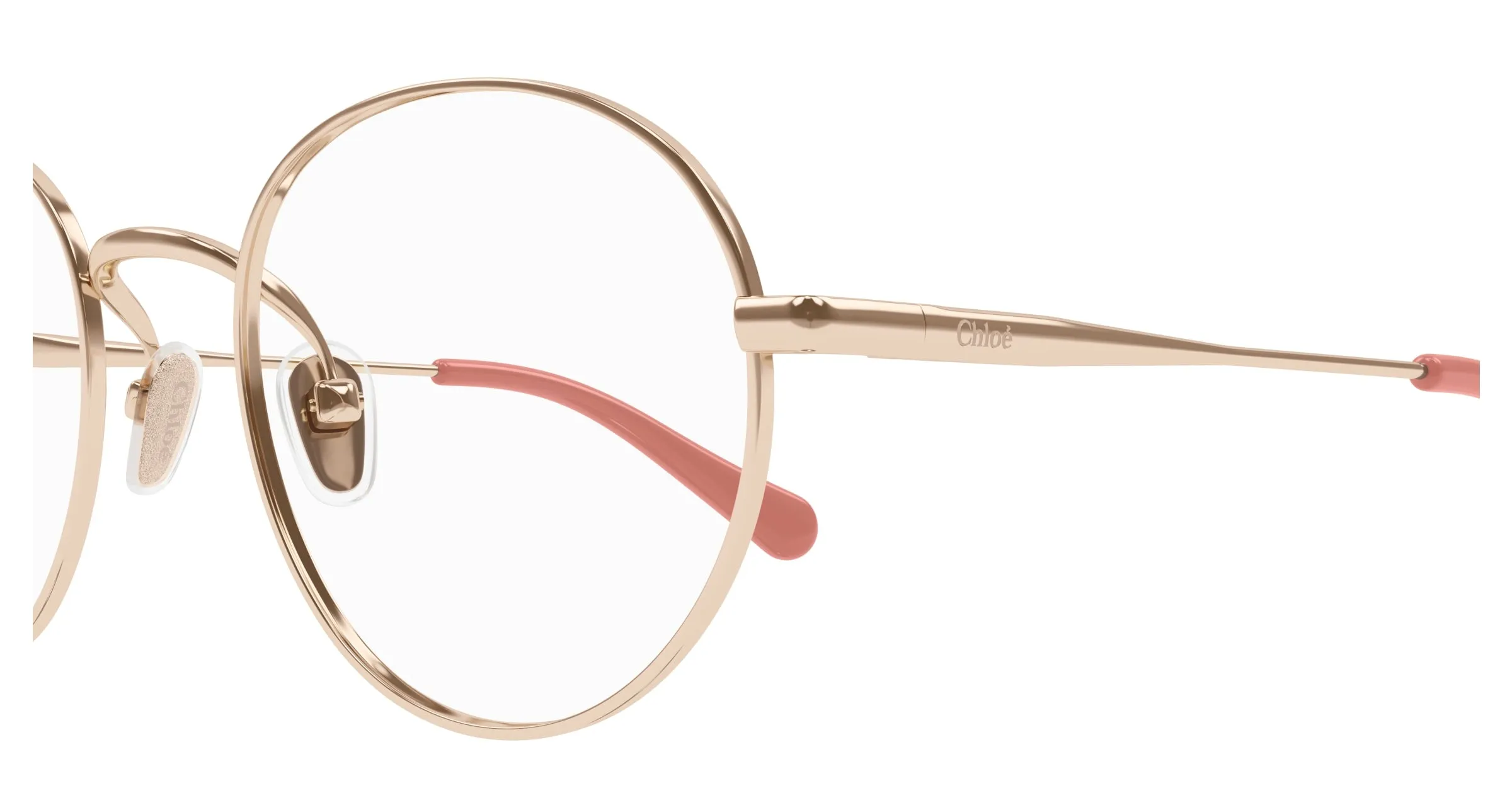 Chloé CC0024O 002 Montature da vista bambino Metallo Oro Trasparente Rotonda - immagine 3
