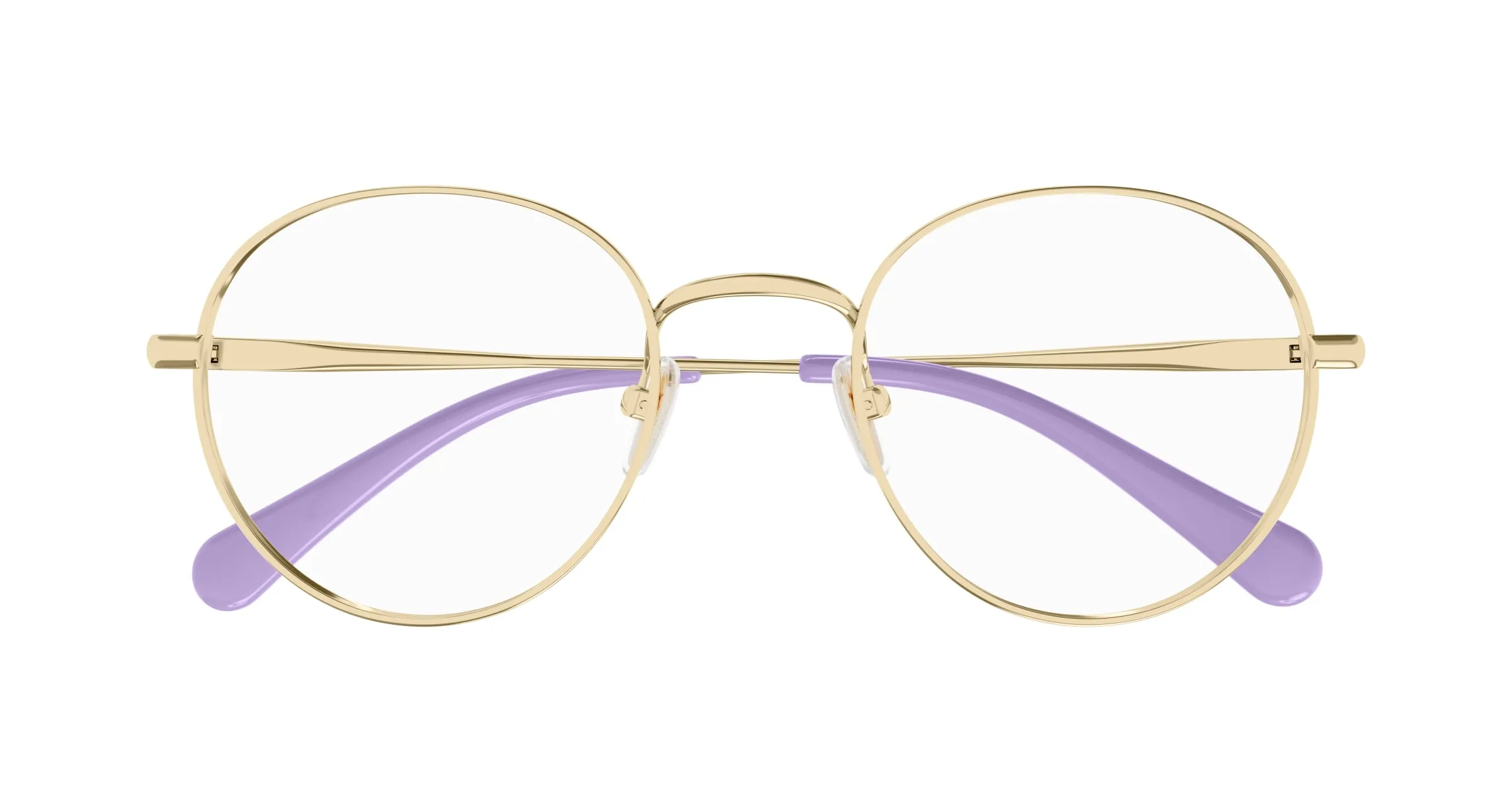 Chloé CC0024O 001 Montature da vista bambino Metallo Oro Trasparente Rotonda - immagine 2