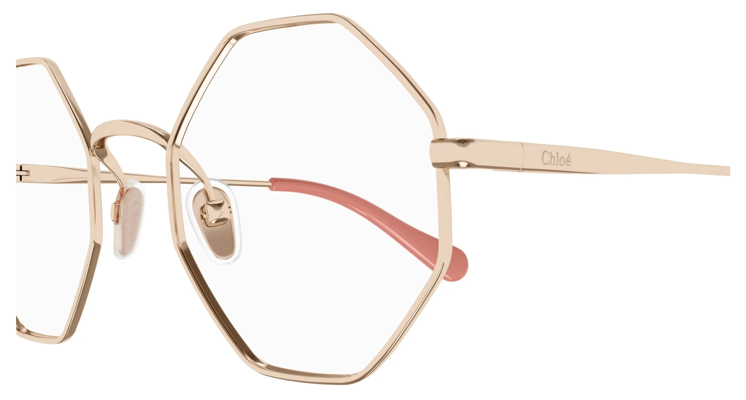 Chloé CC0023O 002 Montature da vista bambino Metallo Oro Trasparente Geometrica - immagine 3