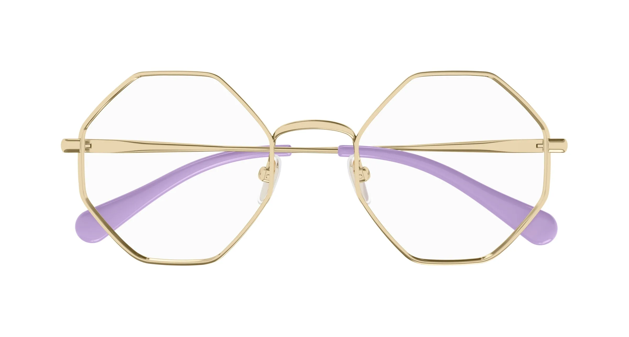Chloé CC0023O 001 Montature da vista bambino Metallo Oro Trasparente Geometrica - immagine 2