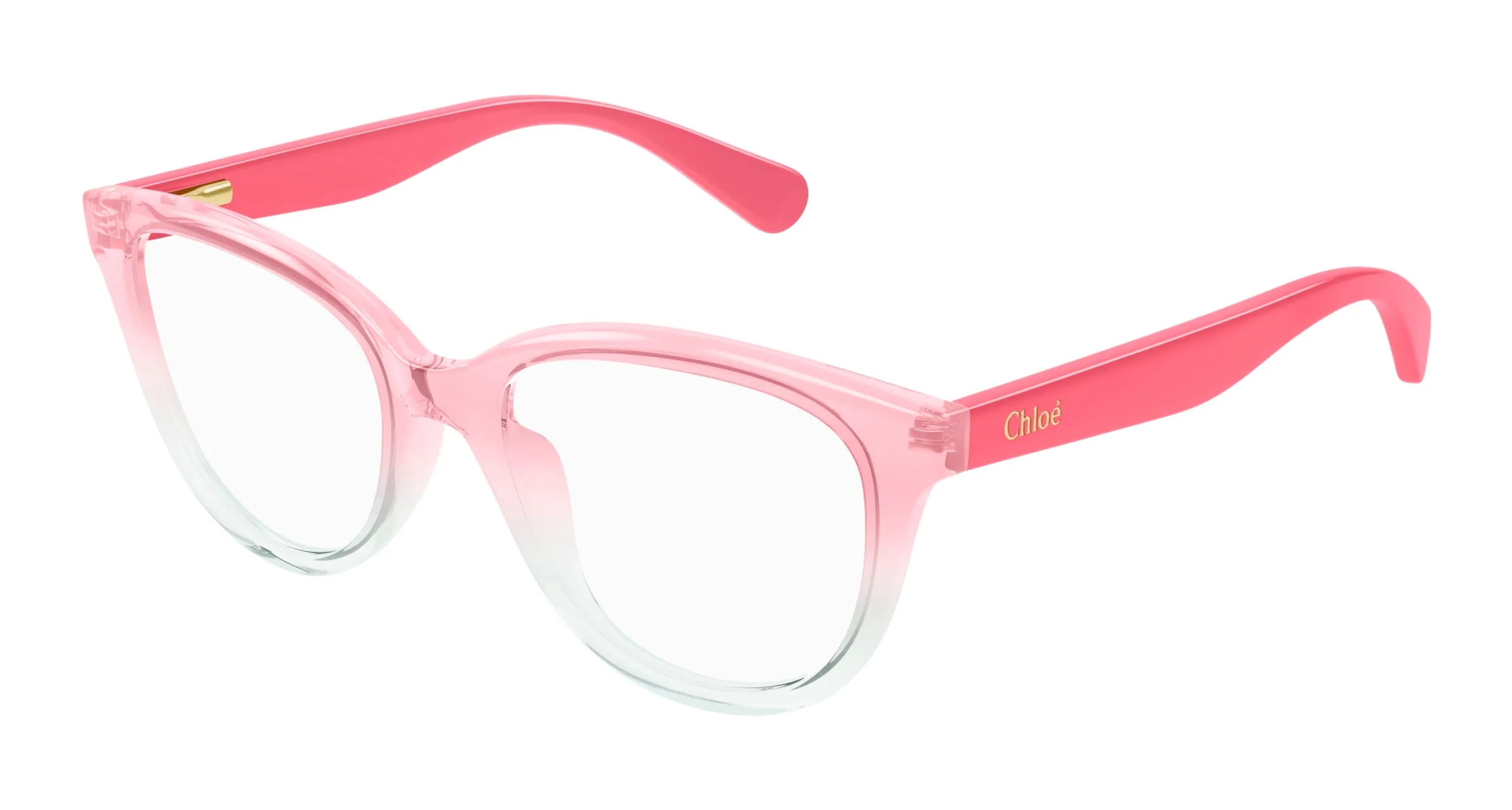 Chloé CC0021O 004 Montature da vista bambino Acetato Rosa Trasparente Rotonda - immagine 1