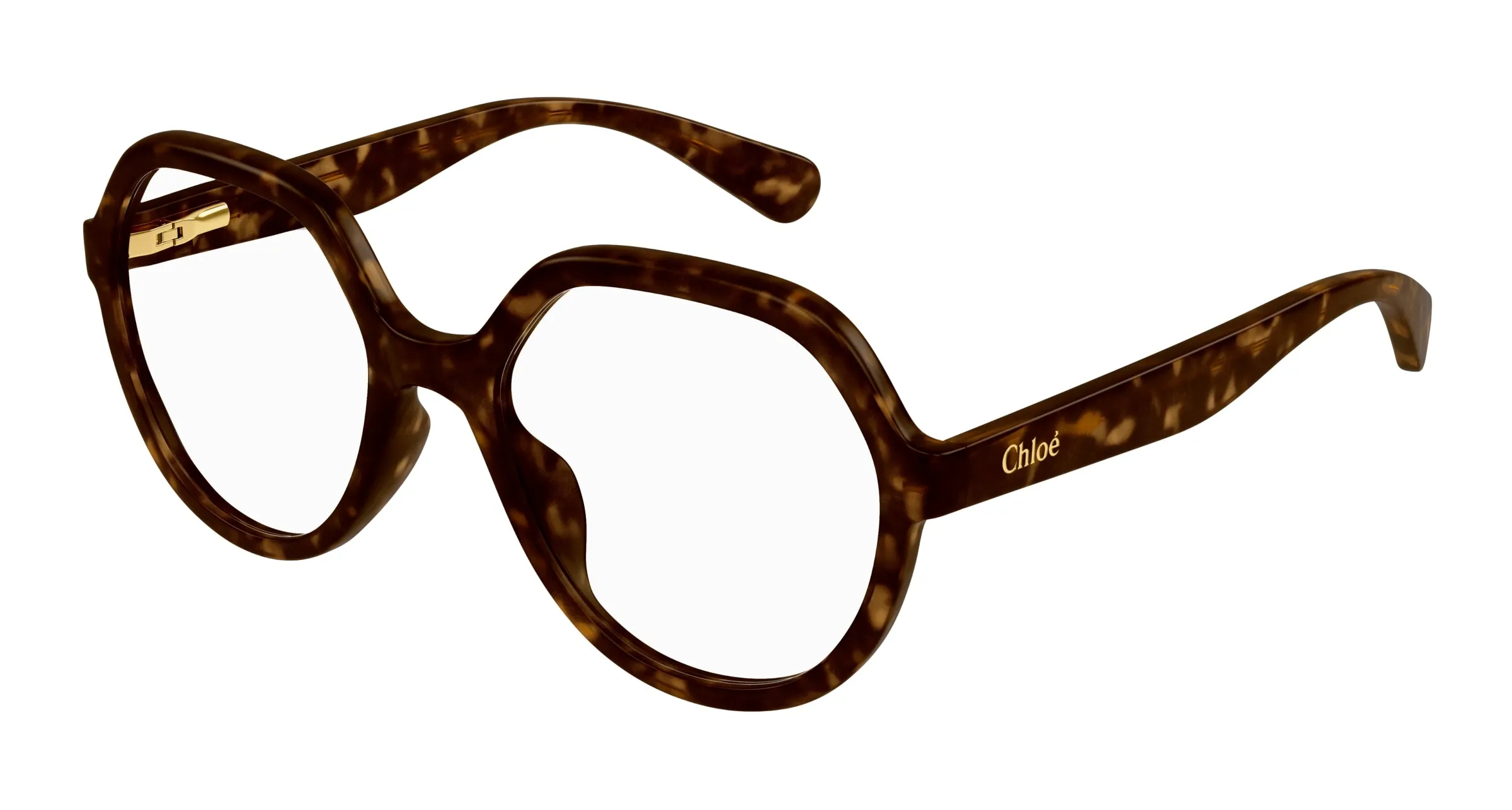 Chloé CC0020O 002 Montature da vista bambino Acetato Havana Trasparente Rotonda - immagine 1