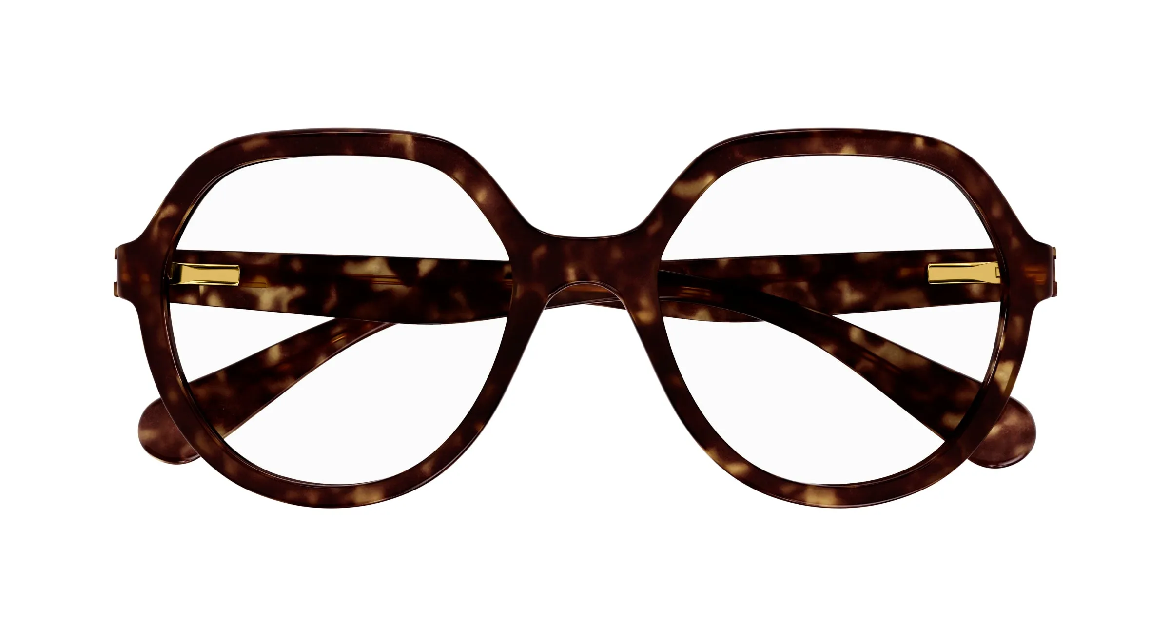 Chloé CC0020O 002 Montature da vista bambino Acetato Havana Trasparente Rotonda - immagine 2
