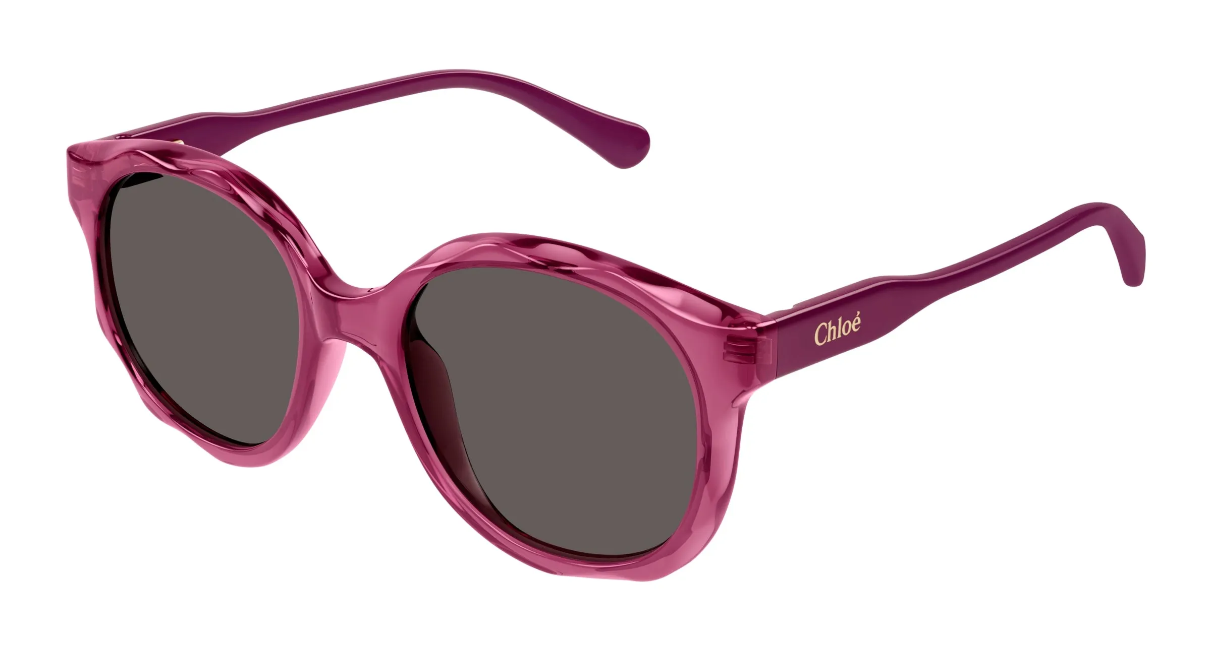 Chloé CC0019S 003 Occhiali da sole bambino Acetato Rosa Grigio Rotonda - immagine 1