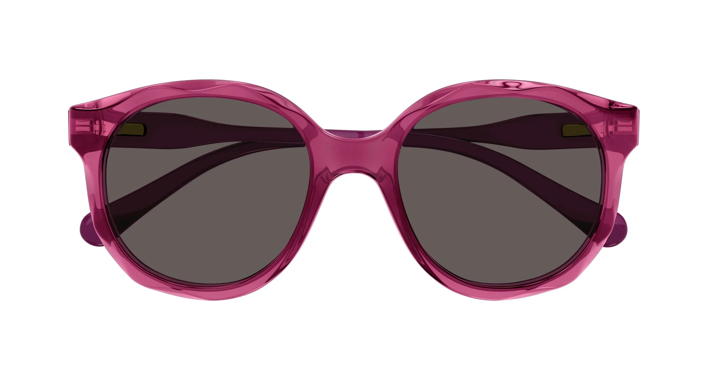 Chloé CC0019S 003 Occhiali da sole bambino Acetato Rosa Grigio Rotonda - immagine 2