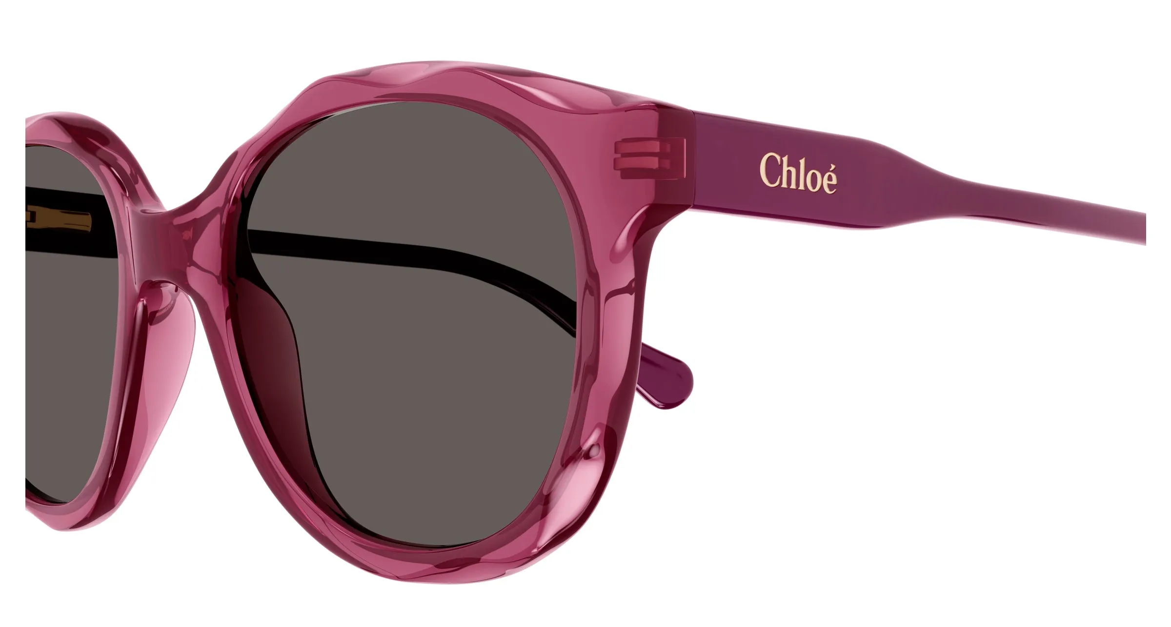 Chloé CC0019S 003 Occhiali da sole bambino Acetato Rosa Grigio Rotonda - immagine 3