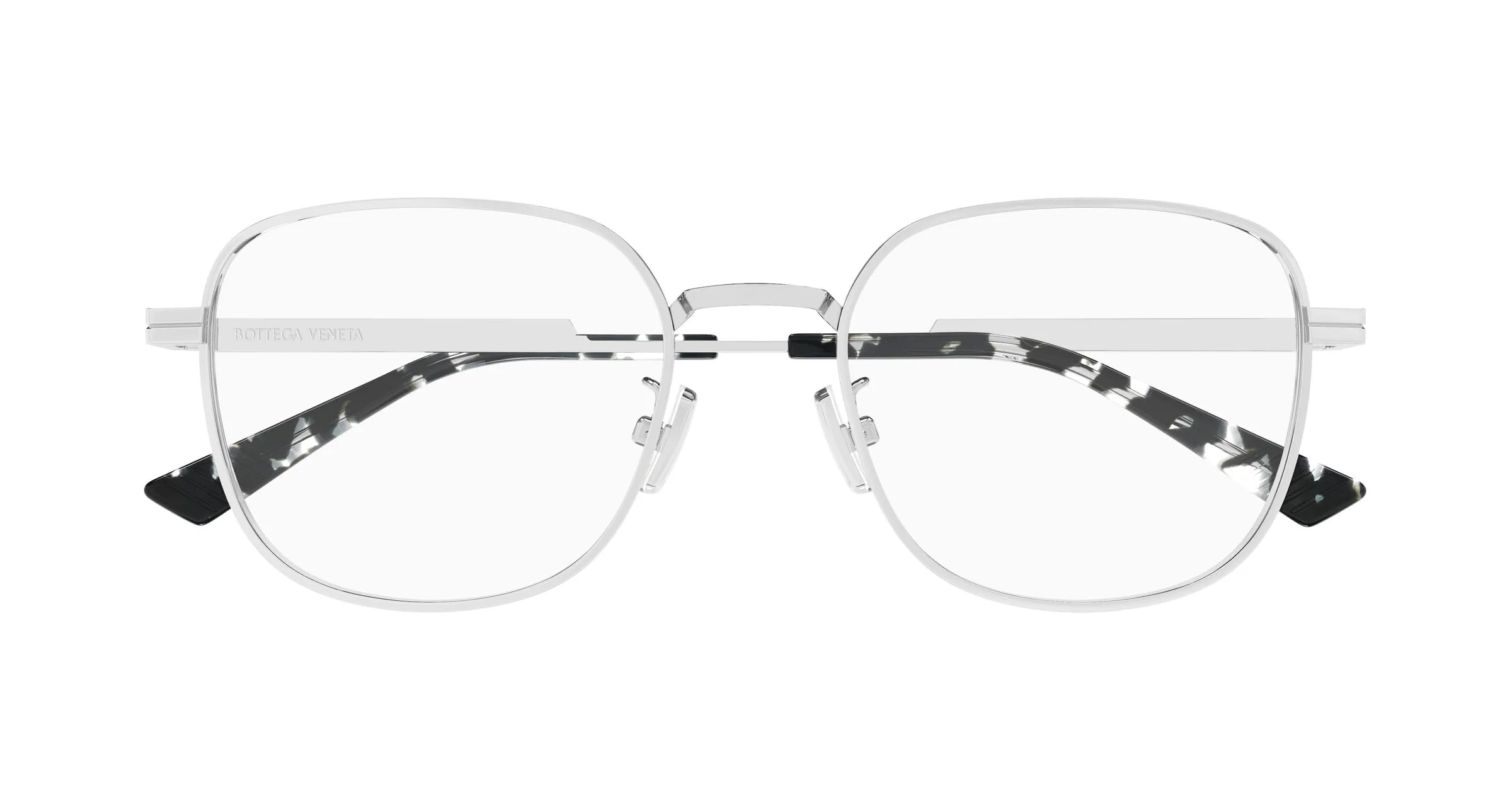 Bottega Veneta BV1521OJ 002 Montature da vista Metallo Argento Trasparente Squadrata - immagine 2