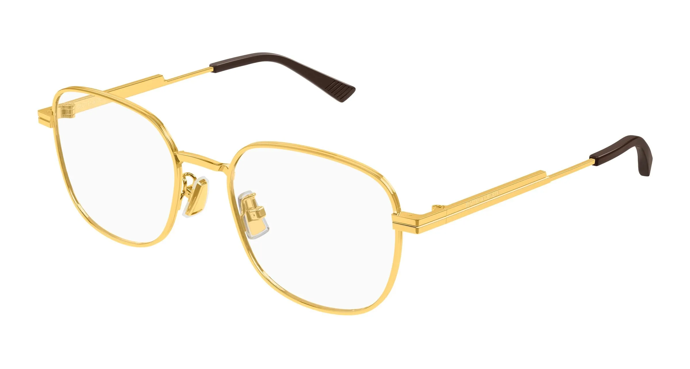 Bottega Veneta BV1521OJ 001 Montature da vista Metallo Oro Trasparente Squadrata - immagine 1