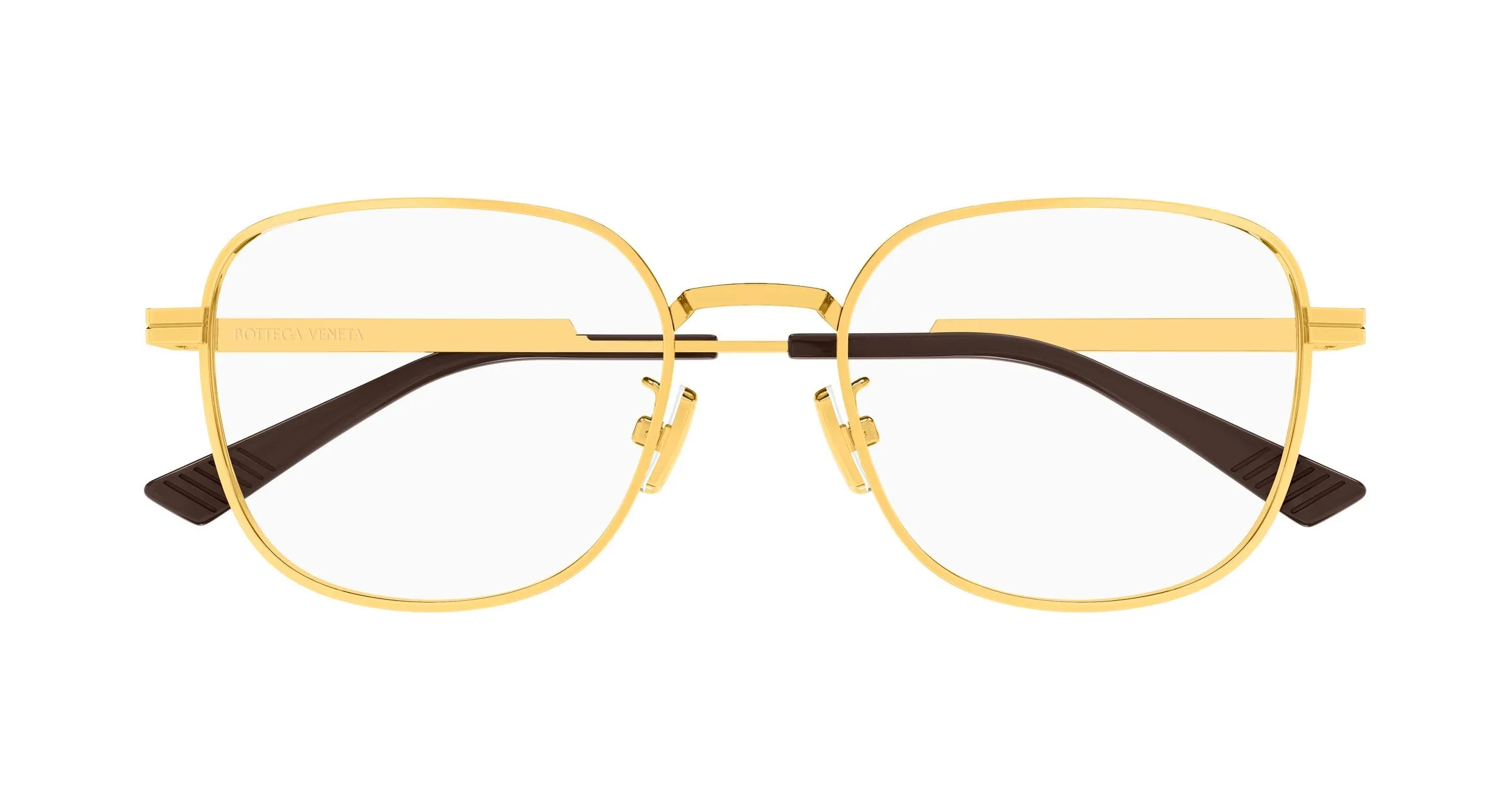 Bottega Veneta BV1521OJ 001 Montature da vista Metallo Oro Trasparente Squadrata - immagine 2