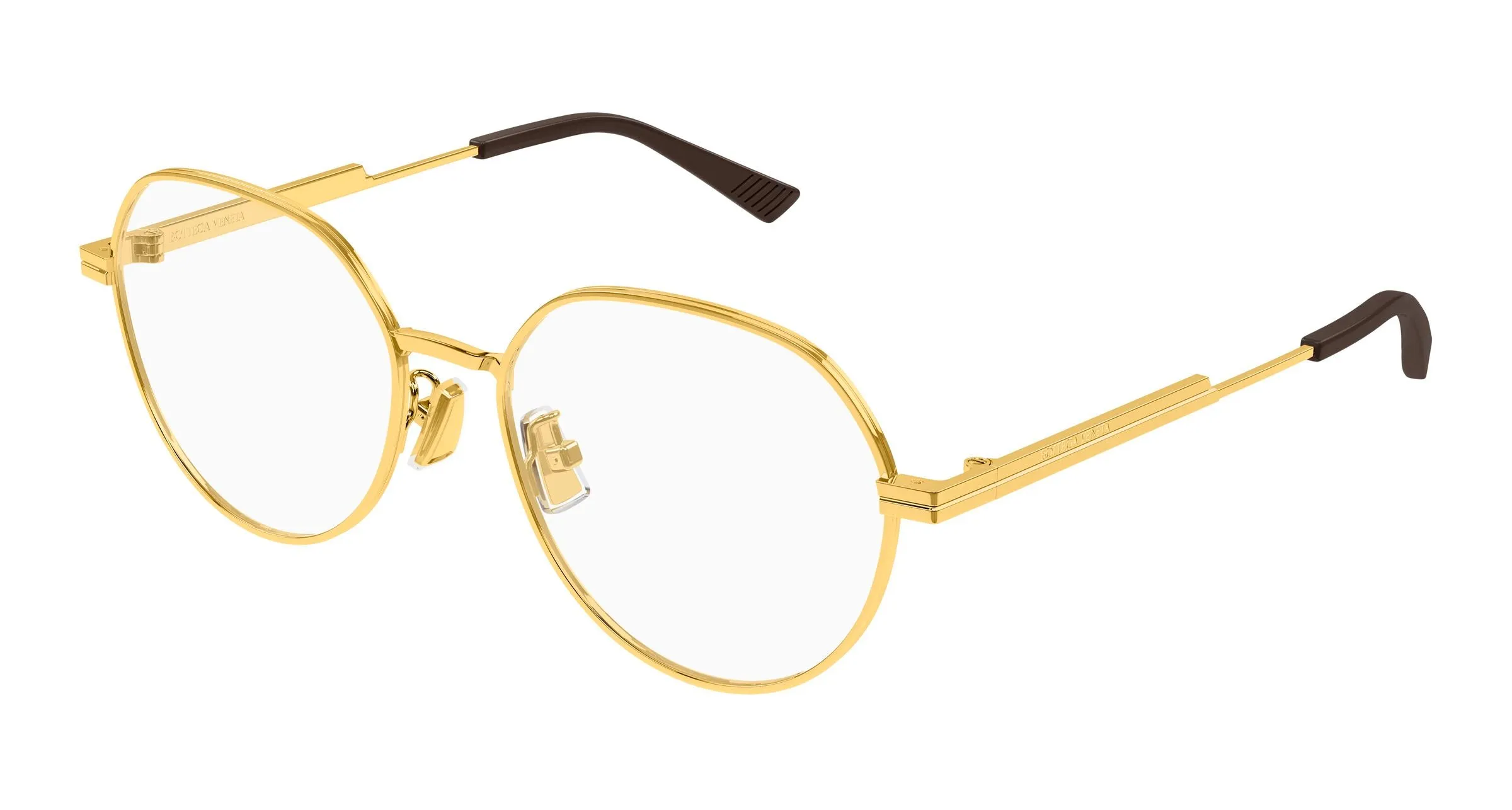 Bottega Veneta BV1520OJ 001 Montature da vista Metallo Oro Trasparente Rotonda - immagine 1
