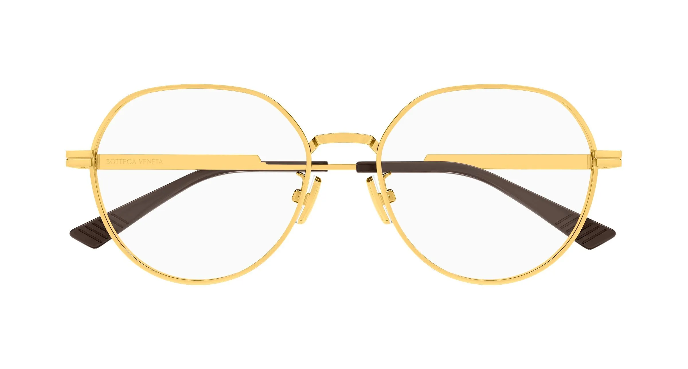 Bottega Veneta BV1520OJ 001 Montature da vista Metallo Oro Trasparente Rotonda - immagine 2