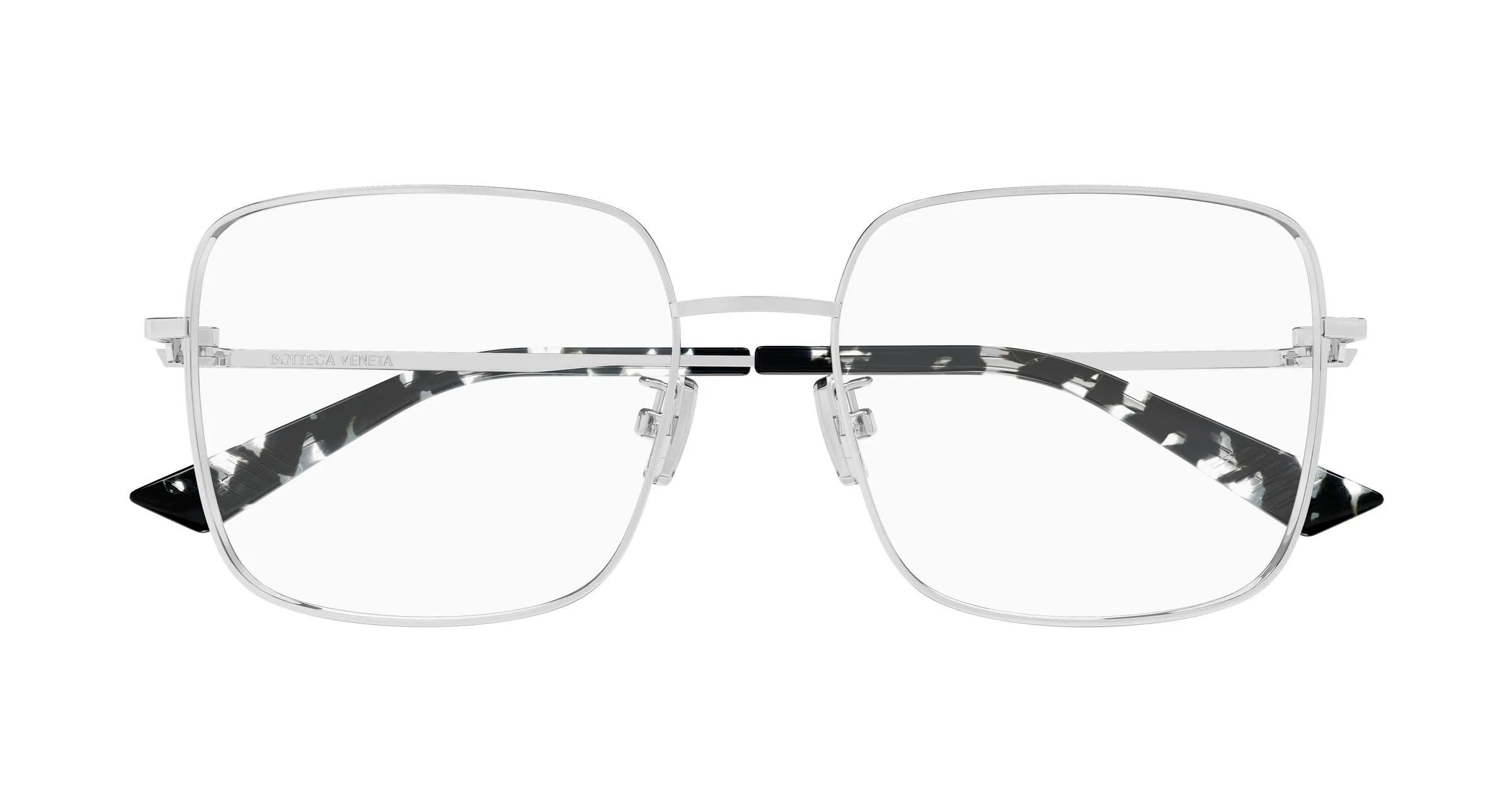 Bottega Veneta BV1519OJ 002 Montature da vista Metallo Argento Trasparente Squadrata - immagine 2