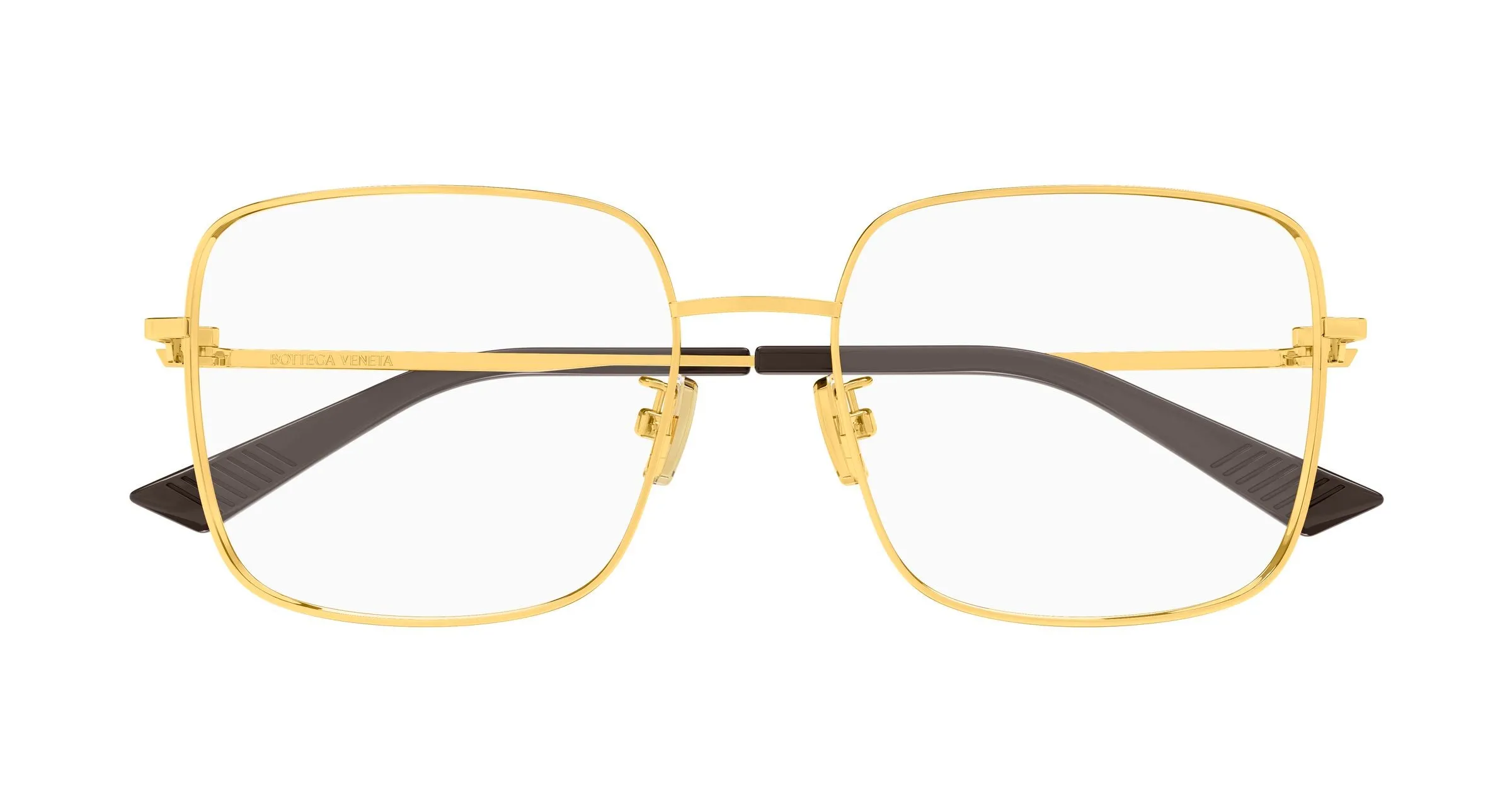 Bottega Veneta BV1519OJ 001 Montature da vista Metallo Oro Trasparente Squadrata - immagine 2