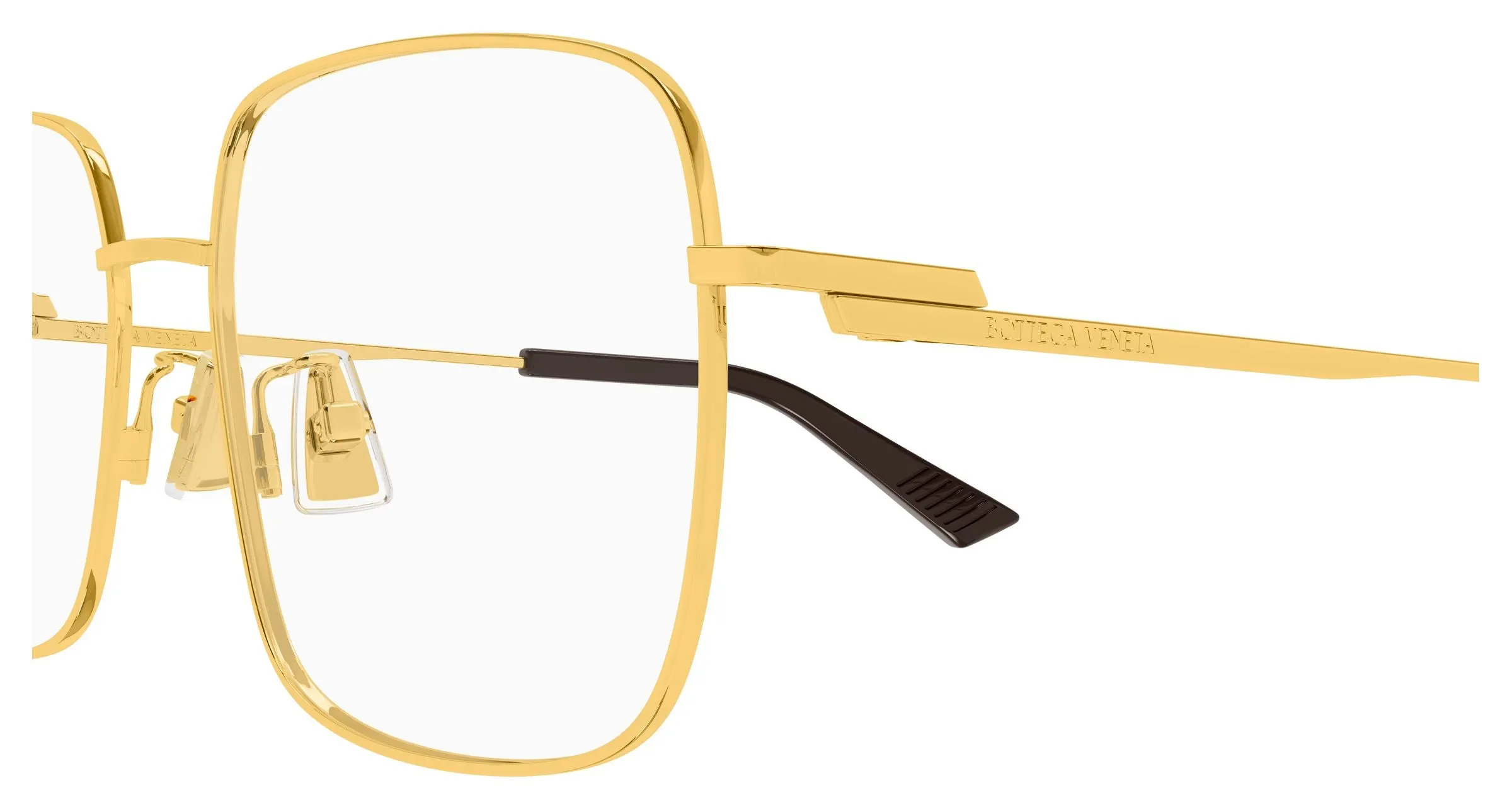 Bottega Veneta BV1519OJ 001 Montature da vista Metallo Oro Trasparente Squadrata - immagine 3