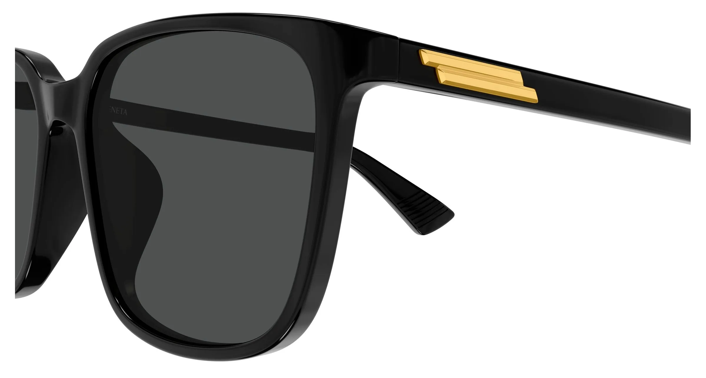 Bottega Veneta BV1516SK 001 Occhiali da sole Acetato Nero Grigio Squadrata - immagine 3