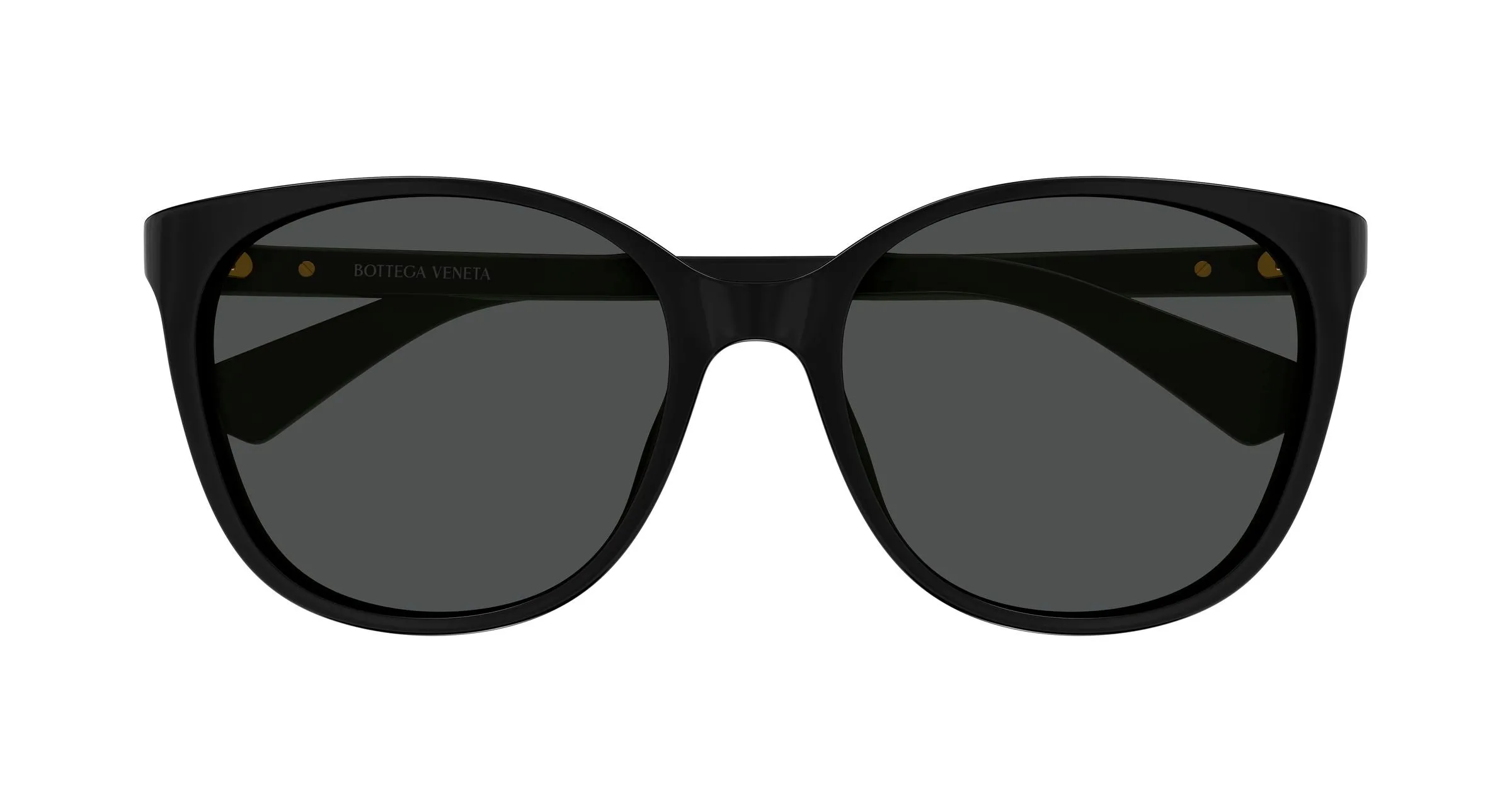 Bottega Veneta BV1515SK 001 Occhiali da sole Acetato Nero Grigio Cat Eye - immagine 2
