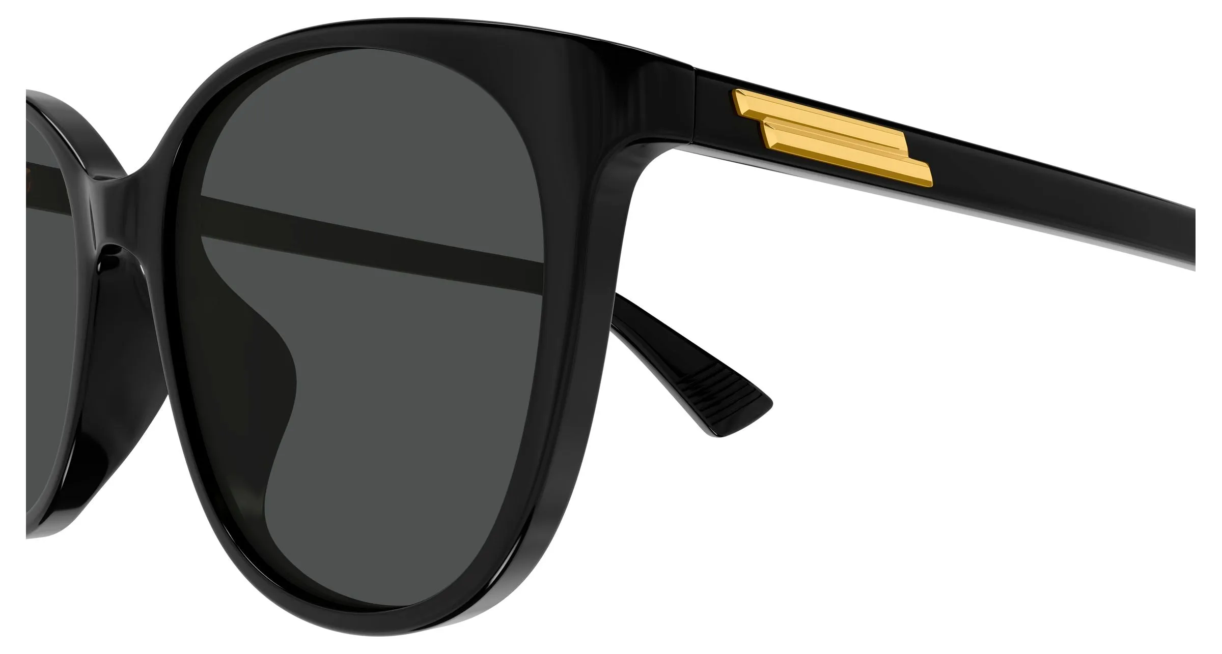 Bottega Veneta BV1515SK 001 Occhiali da sole Acetato Nero Grigio Cat Eye - immagine 3